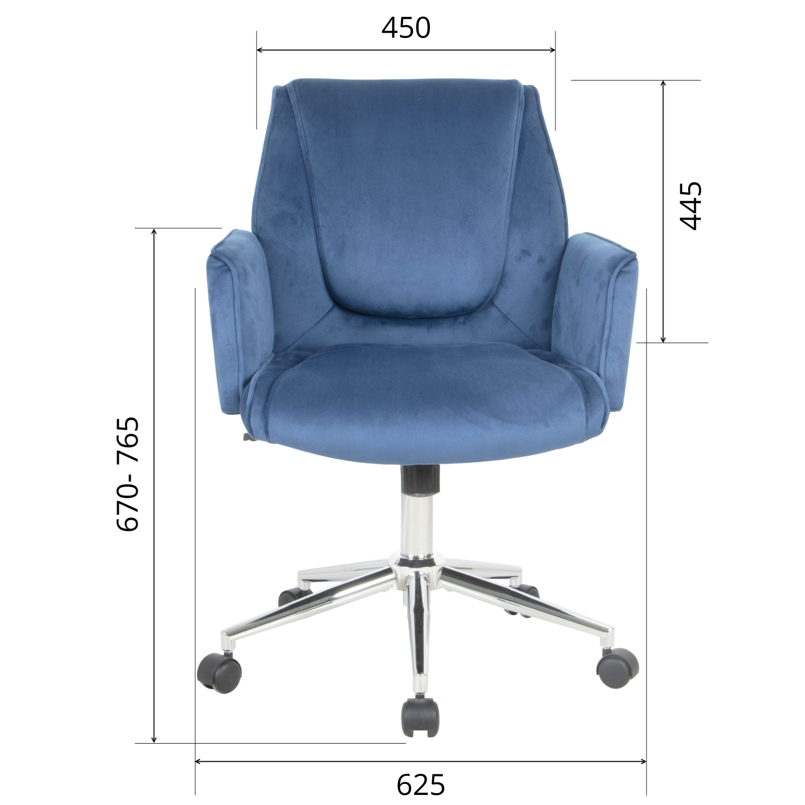 Офисное кресло CHAIRMAN 302, ткань велюр, синий