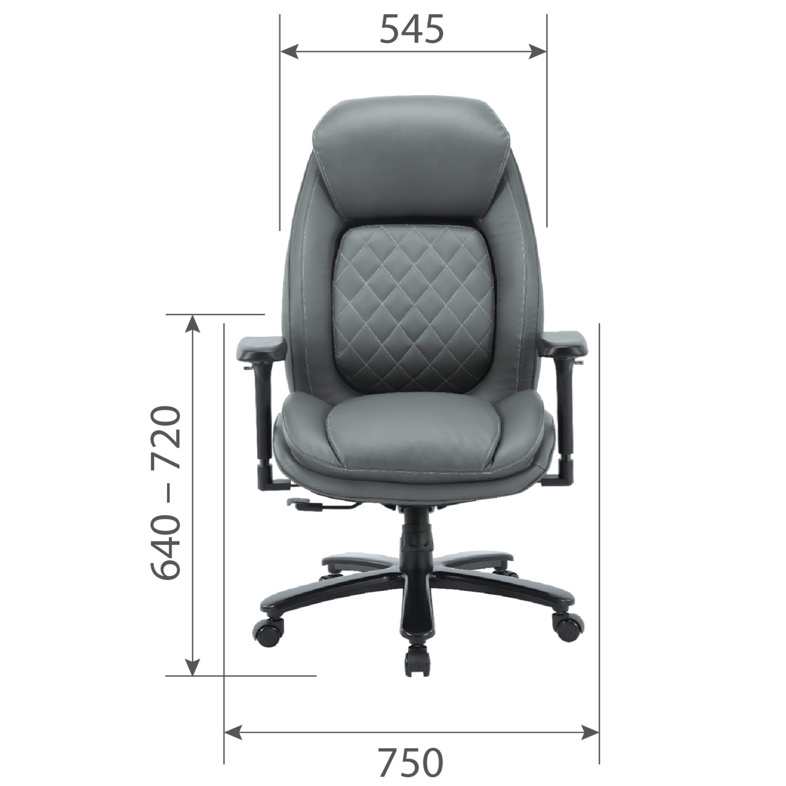 Офисное кресло CHAIRMAN 403, экокожа, серый