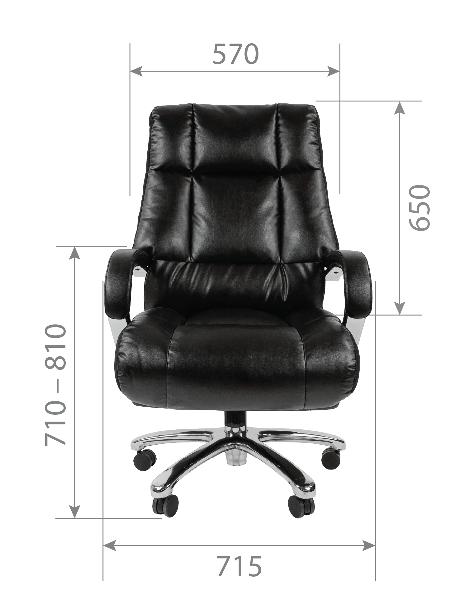 Офисное кресло CHAIRMAN 405, экокожа, черный
