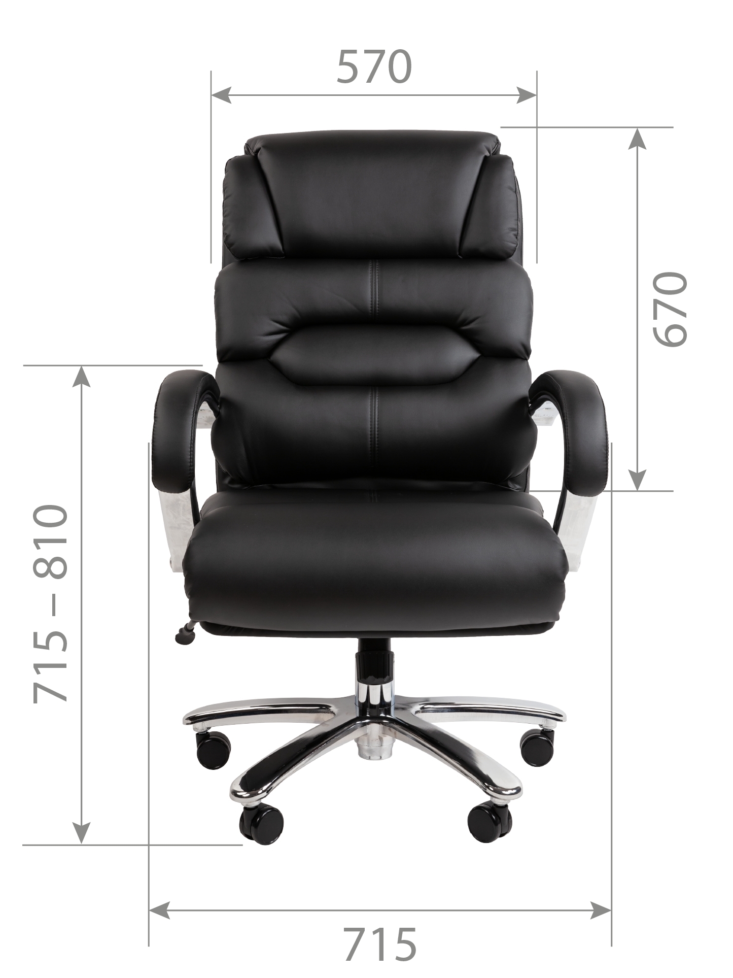 Офисное кресло CHAIRMAN 409, экокожа, черный