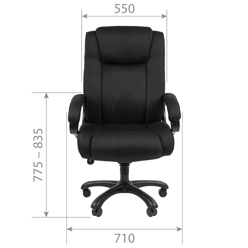 Офисное кресло CHAIRMAN 410, ткань, черный (механизм мультиблок)