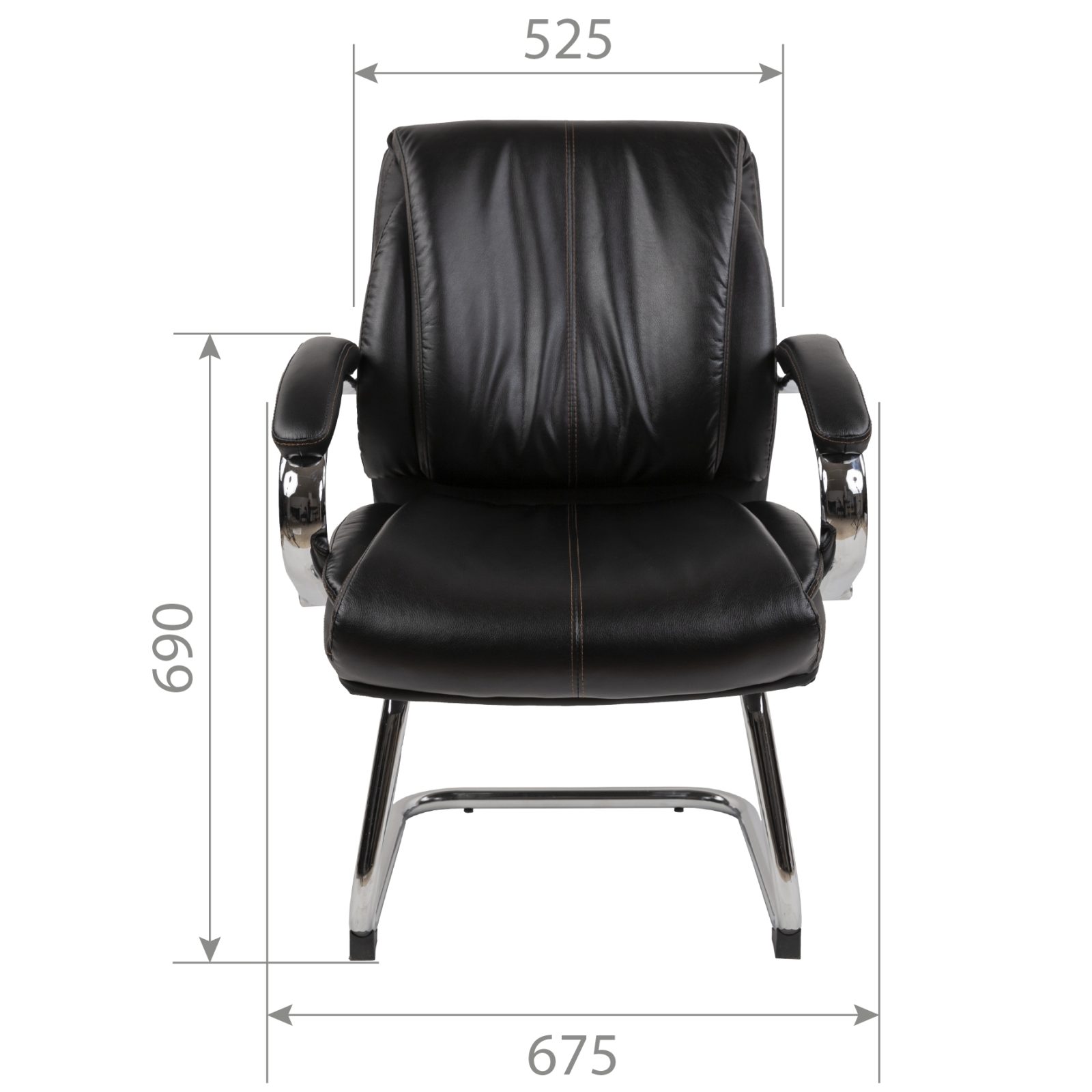 Офисное кресло CHAIRMAN 423 В, экокожа, черный