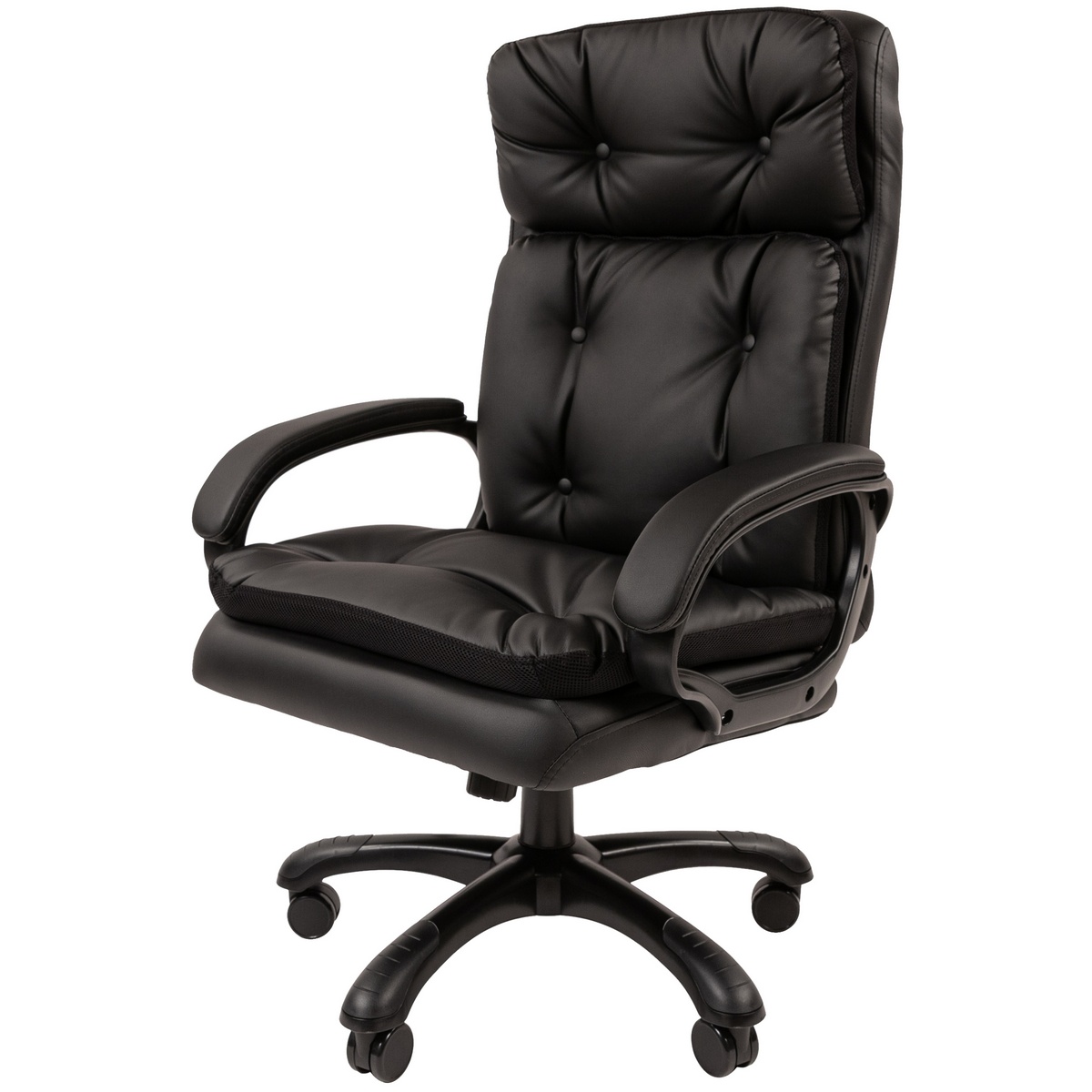 Офисное кресло CHAIRMAN 442, экокожа, черный