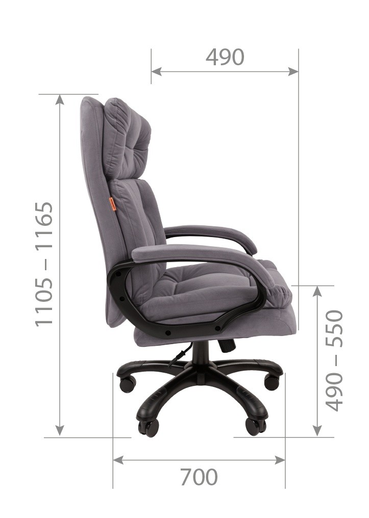 Офисное кресло CHAIRMAN 442, ткань, серый