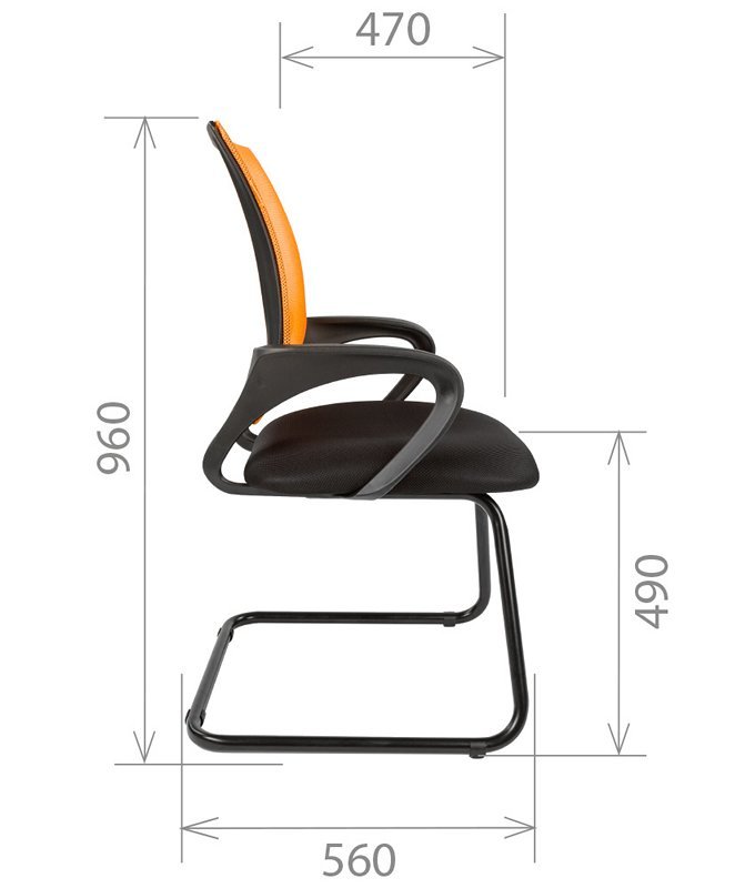 Офисное кресло CHAIRMAN 696В, ткань ТВ/сетчатый акрил, серый
