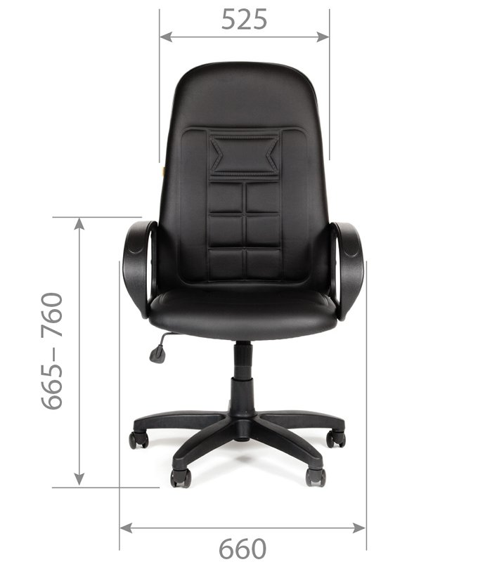 Офисное кресло CHAIRMAN 727, экокожа, черный