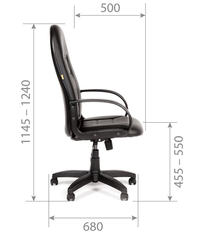 Офисное кресло CHAIRMAN 727, экокожа, черный