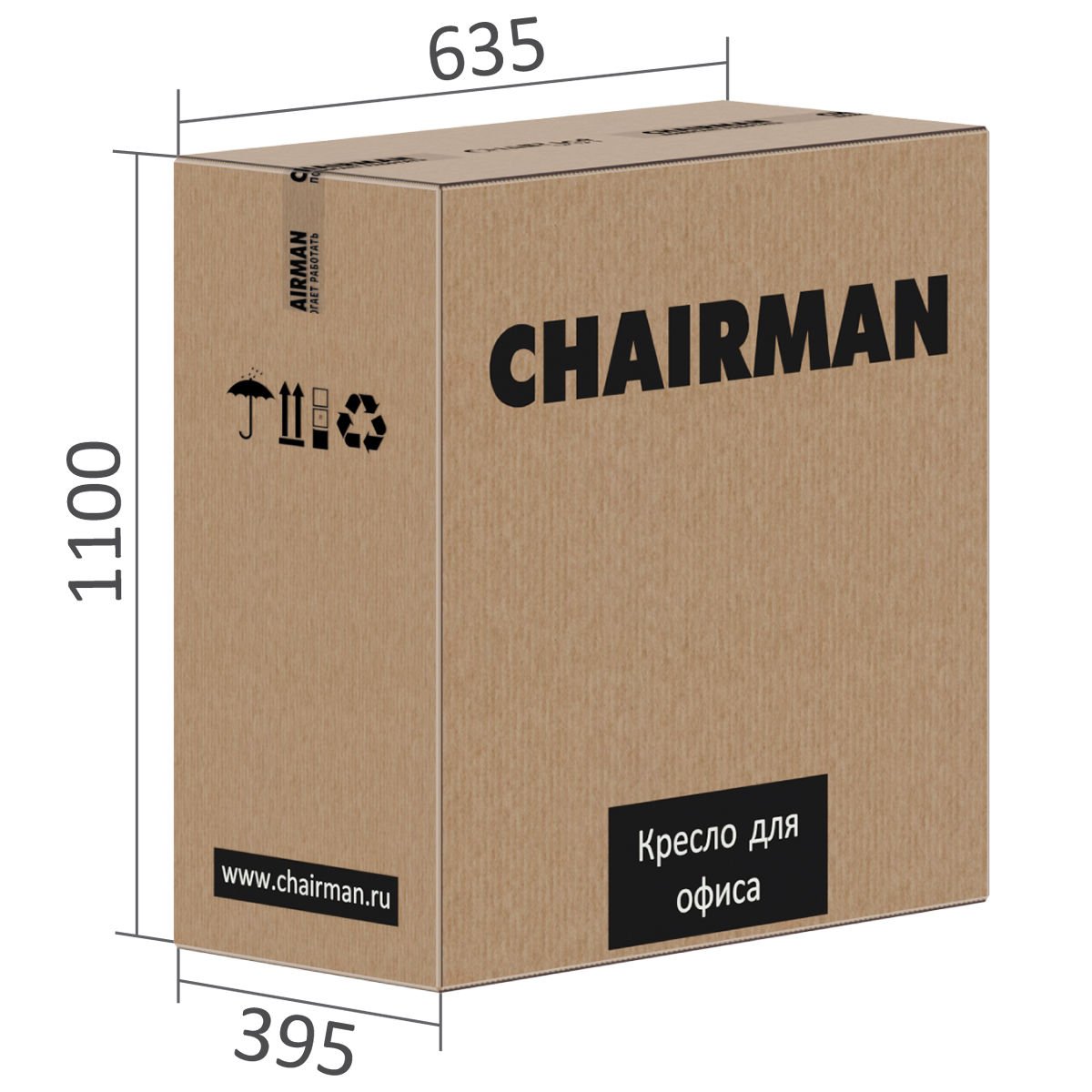 Офисное кресло CHAIRMAN 980, экокожа, Черный