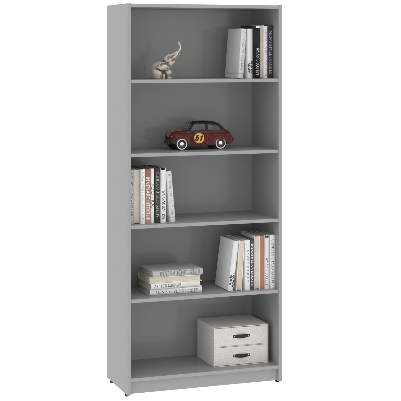 Стеллаж SIMPLE SR-5W, серый, 770х359х1815 мм
