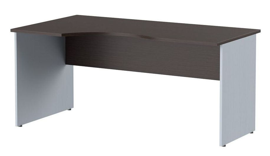 Стол эргономичный левый IMAGO 160x90 см, венге магия/металлик
