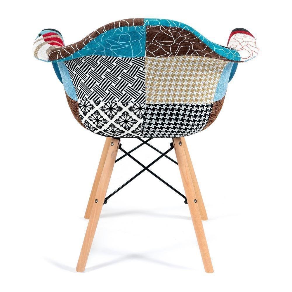 Кресло Синди Софт Имс/Cindy Soft Eames (мод.101) дерево бук/металл/мягкое сиденье/ткань, 65х62х80см, мультицвет