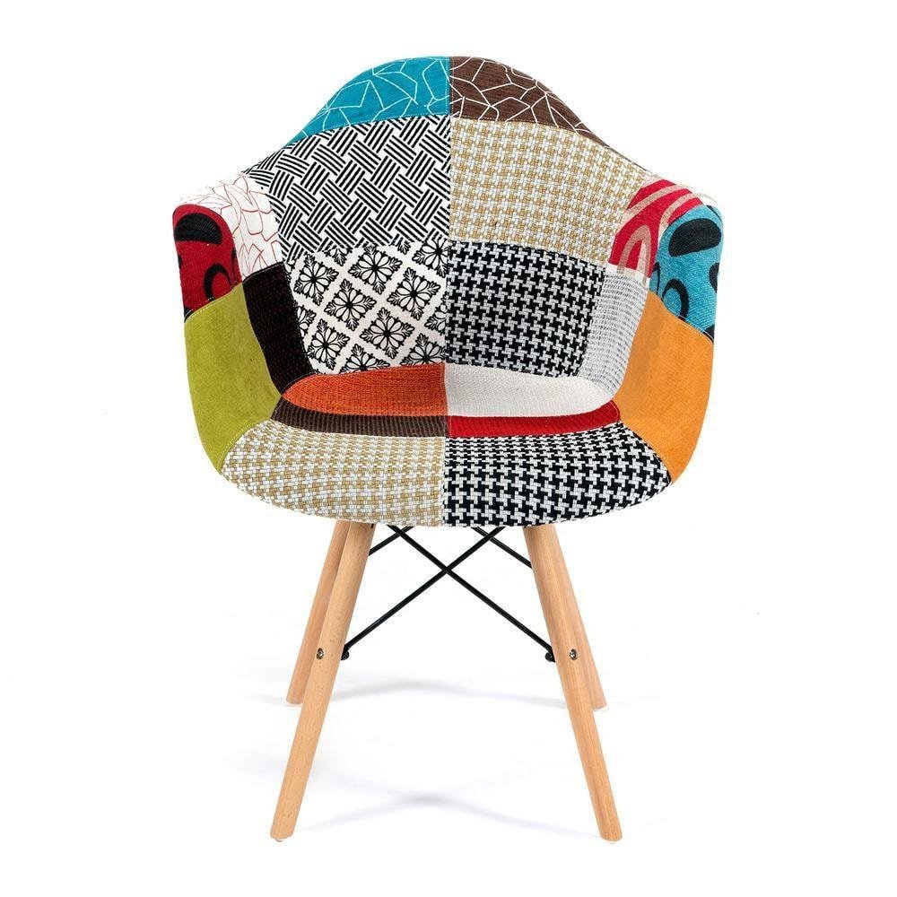Кресло Синди Софт Имс/Cindy Soft Eames (мод.101) дерево бук/металл/мягкое сиденье/ткань, 65х62х80см, мультицвет