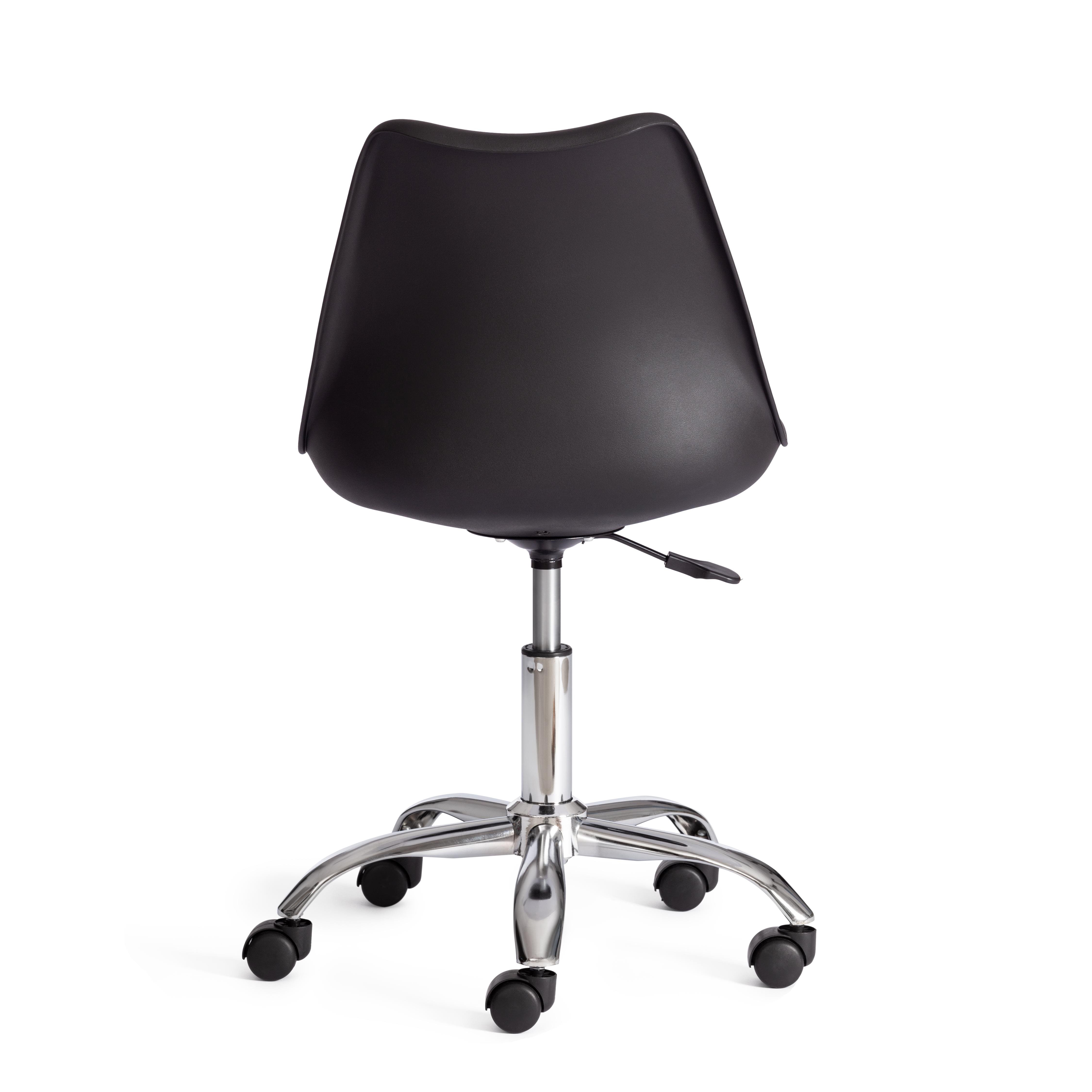 Офисное кресло Тулип/Tulip (мод.106-1) металл/пластик/PU, 58 x 47 x 97см, Black (черный) / Chrome (хром)