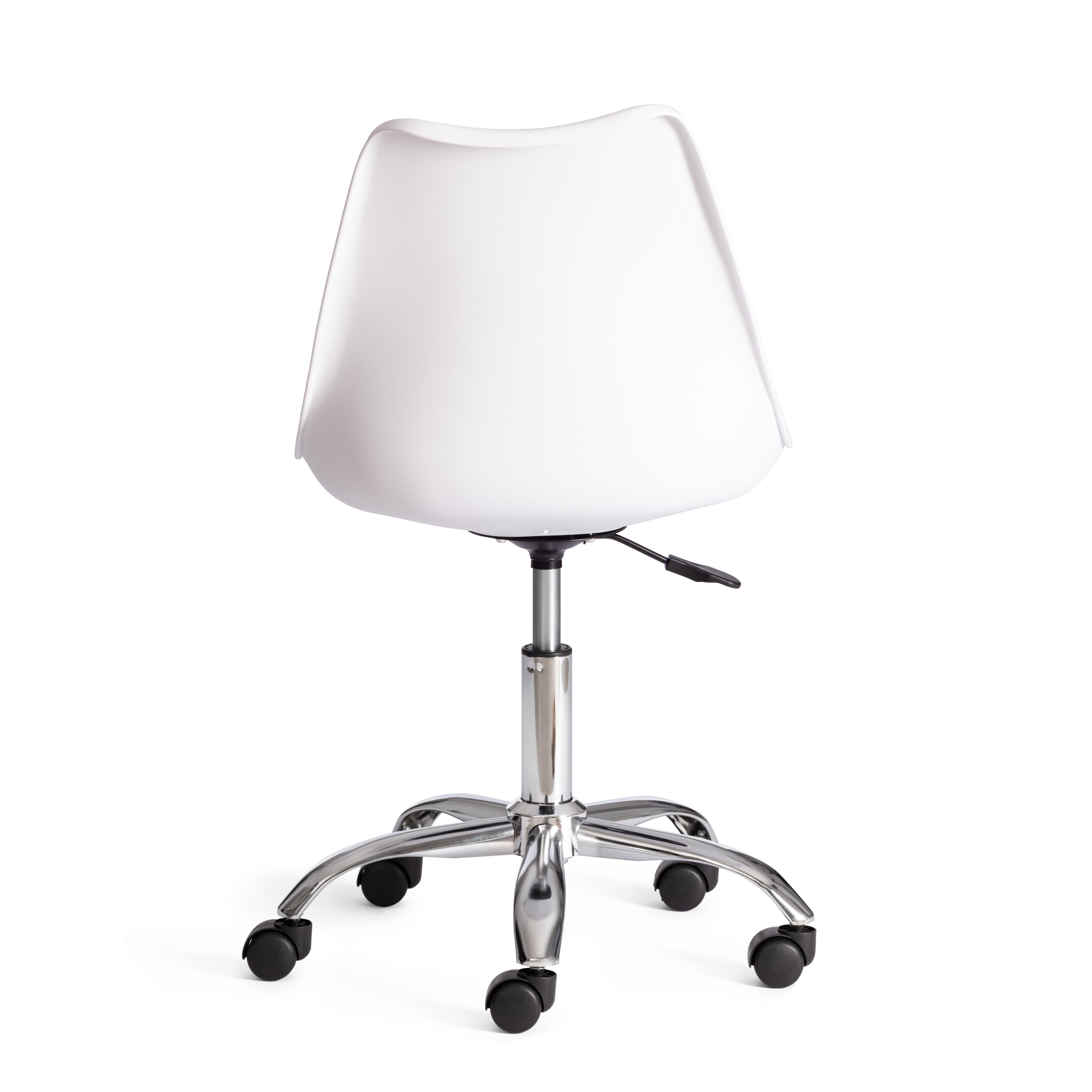 Офисное кресло Тулип/Tulip (мод.106-1) металл/пластик/PU, 58 x 47 x 97см, White (белый) / Chrome (хром)