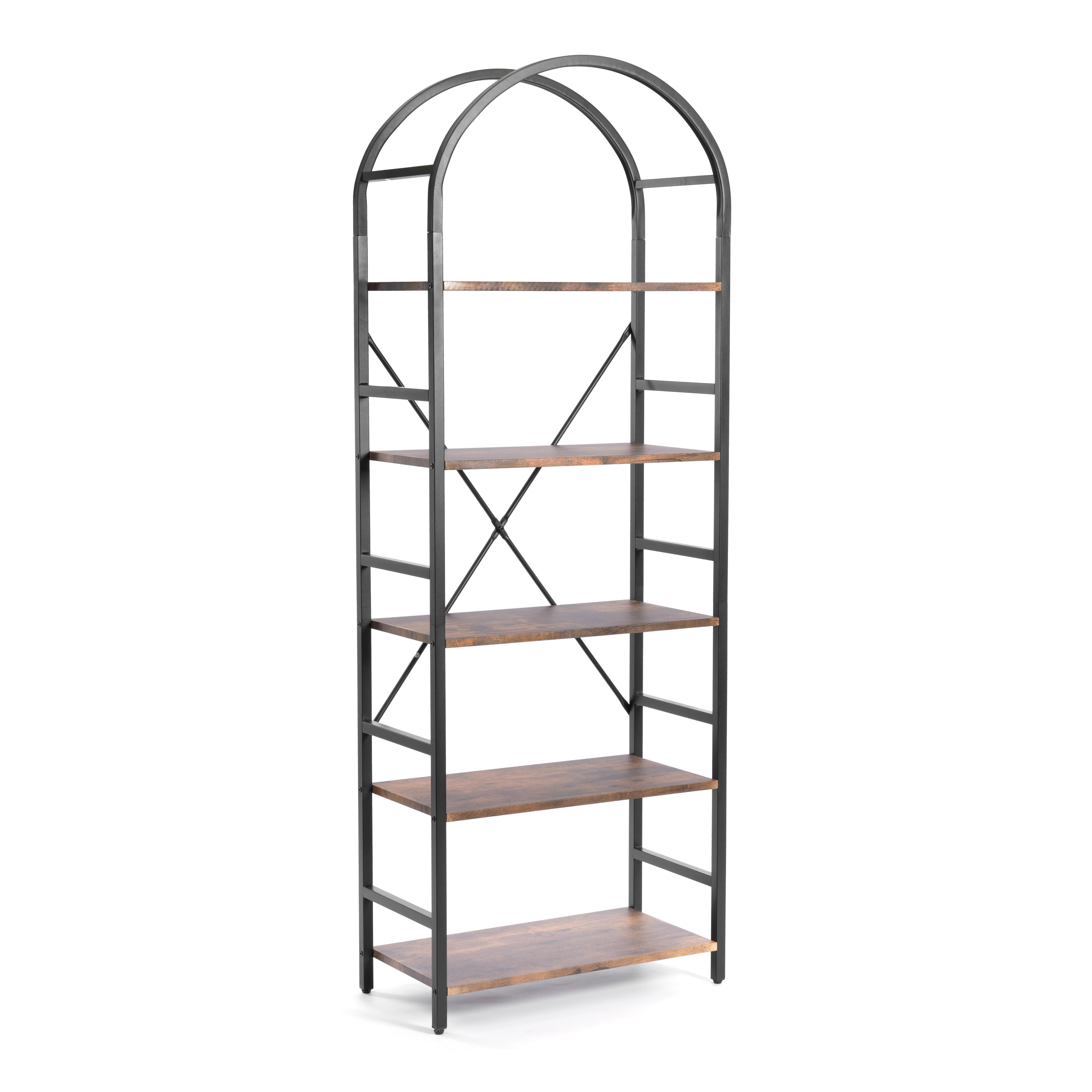 Стеллаж Вс-03/Ws-03 60x30x166 см, burnt/обгоревшее дерево