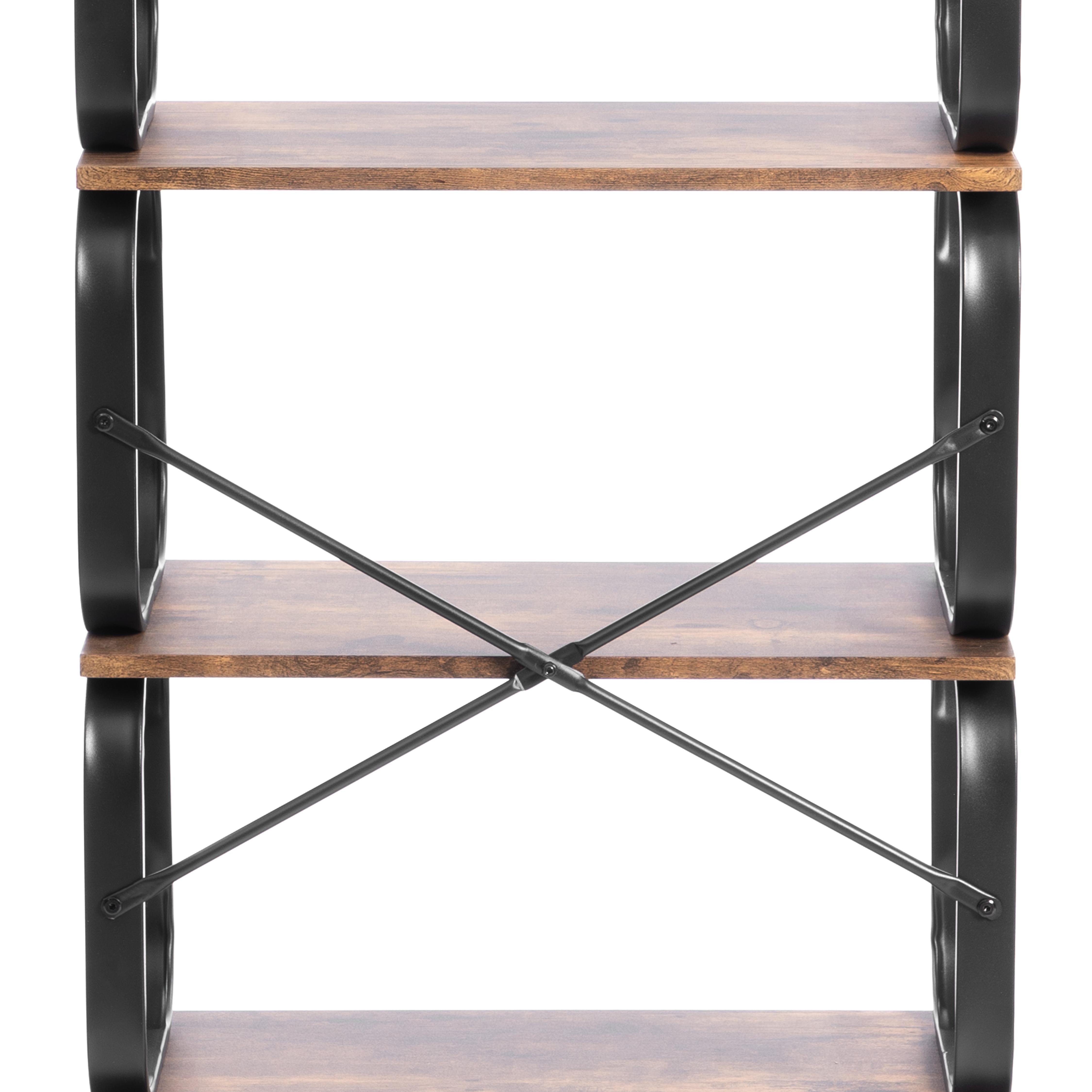 Стеллаж Вс-04/Ws-04 60x30x140 см, burnt/обгоревшее дерево