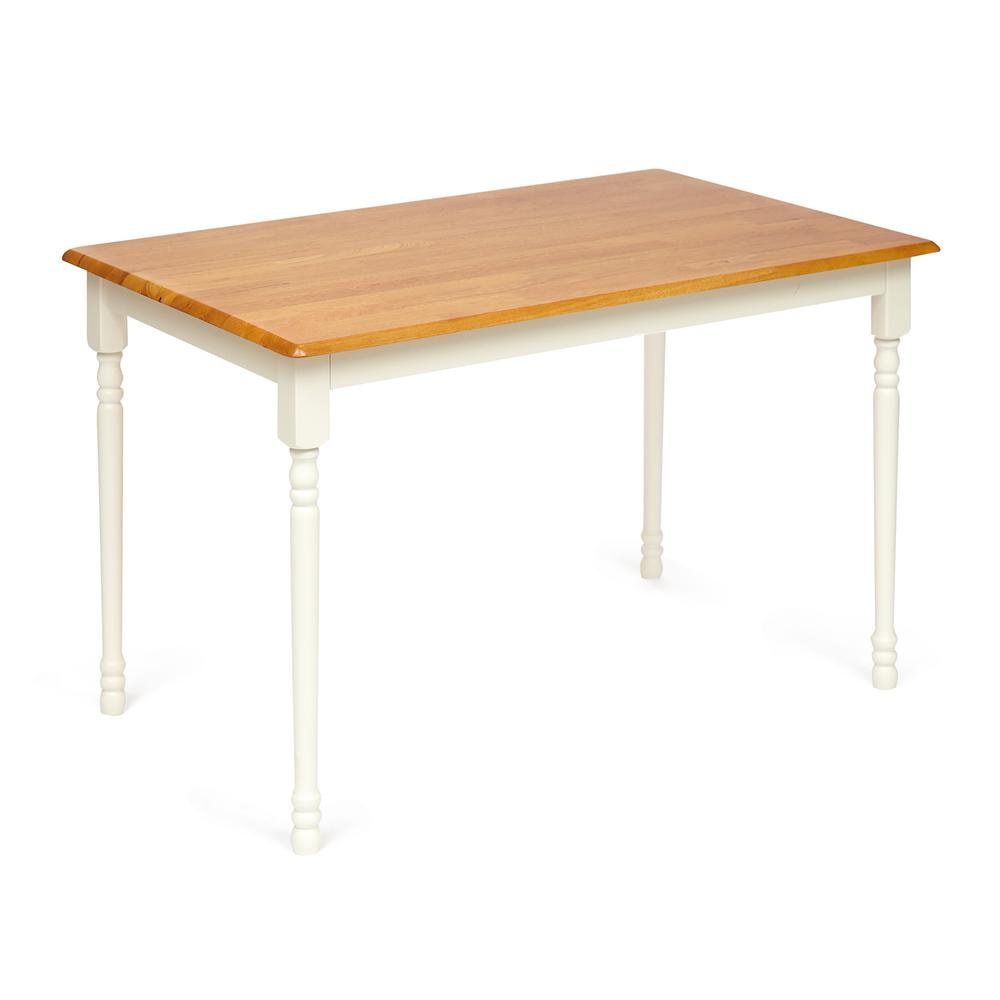 Стол обеденный Кантри/Country (мод.TB3048-01) дерево гевея, 120х75х75см, дуб/слоновая кость
