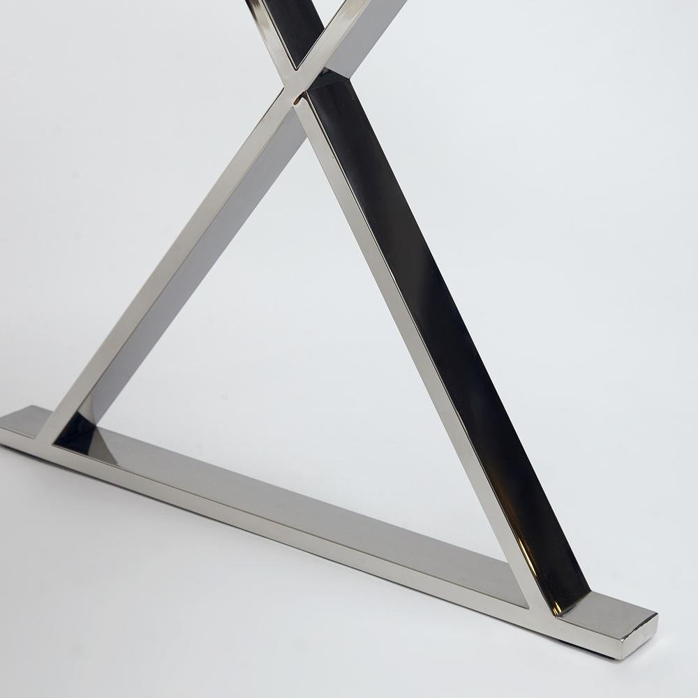 Стол письменный Лазетти/Lazetti (мод.EWD-HS01) МДФ глянцевый/металл, 120х55х75см, белый /хром