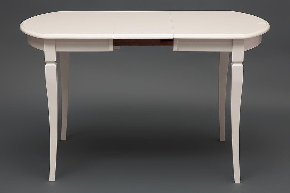 Стол раскладной Модена/Modena (MD-T4EX) дерево гевея/мдф, 100+29х75х75 см, butter white (слоновая кость)