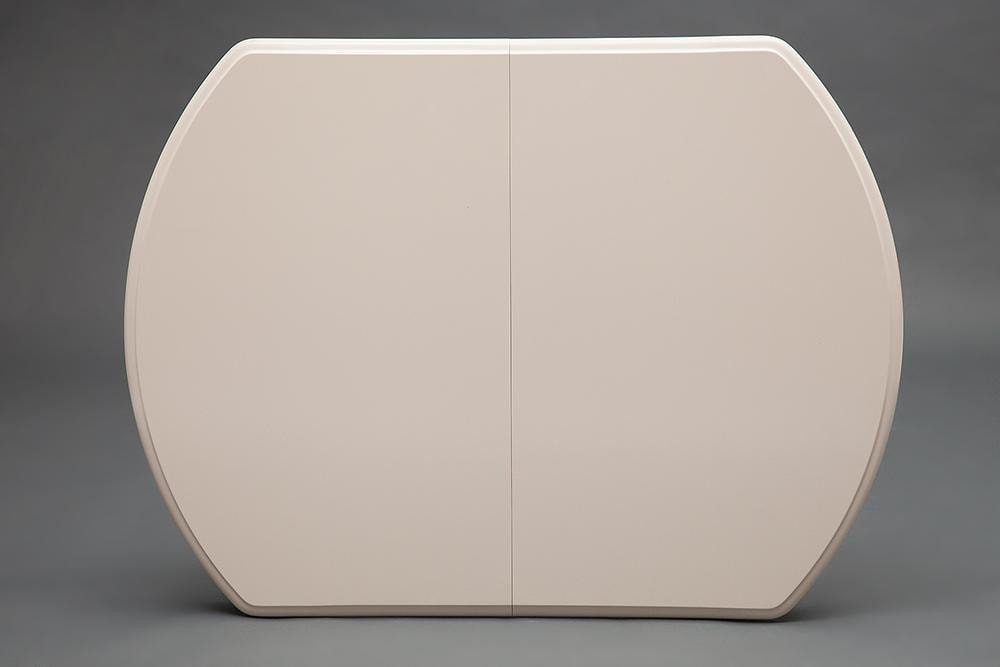 Стол раскладной Модена/Modena (MD-T4EX) дерево гевея/мдф, 100+29х75х75 см, butter white (слоновая кость)