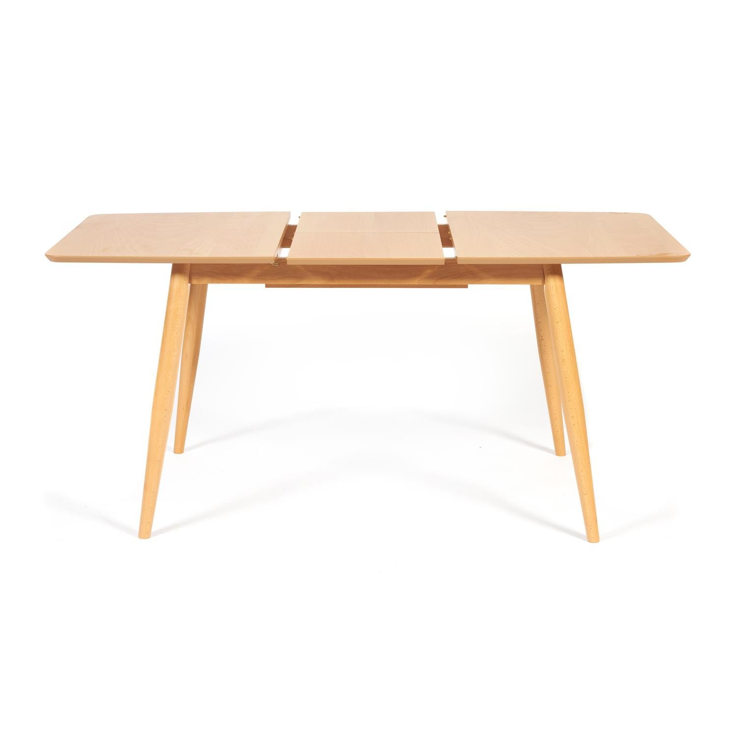 Стол обеденный раскладной Павильон/Pavillion МДФ/бук, 80х120+40х75см, натуральный