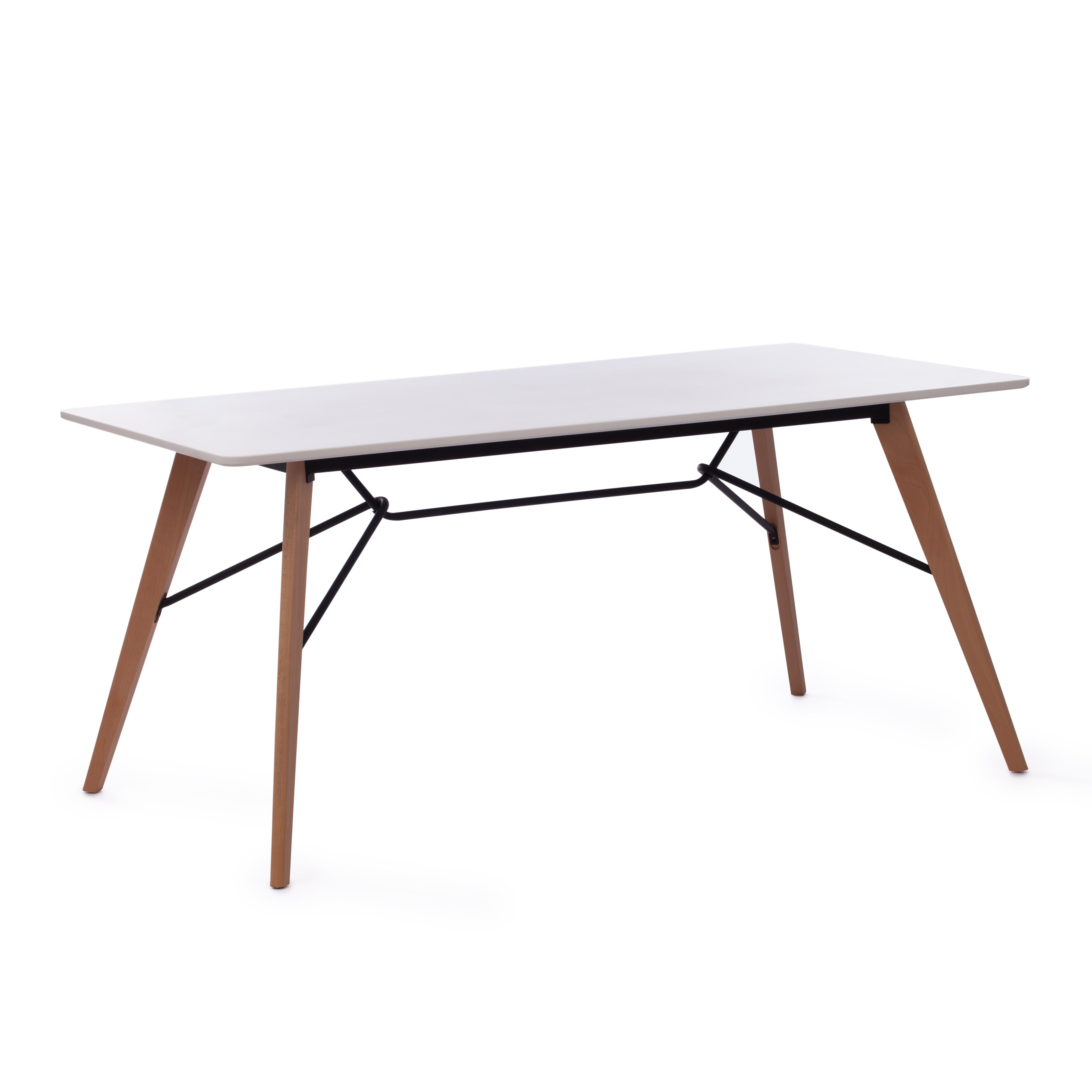 Стол Русто/Rusto (мод.289А) МДФ/металл, 160х90х75см, белый