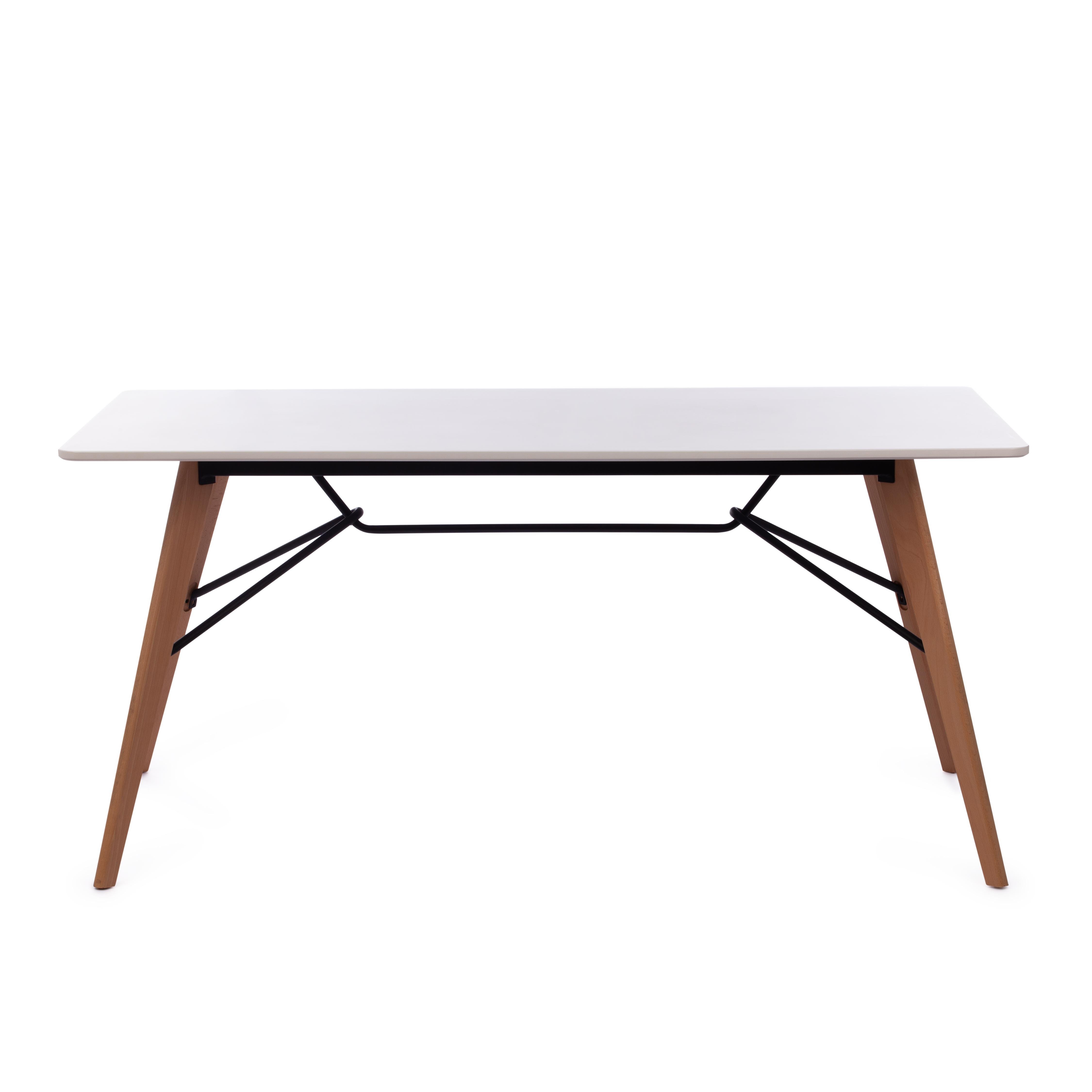 Стол Русто/Rusto (мод.289А) МДФ/металл, 160х90х75см, белый