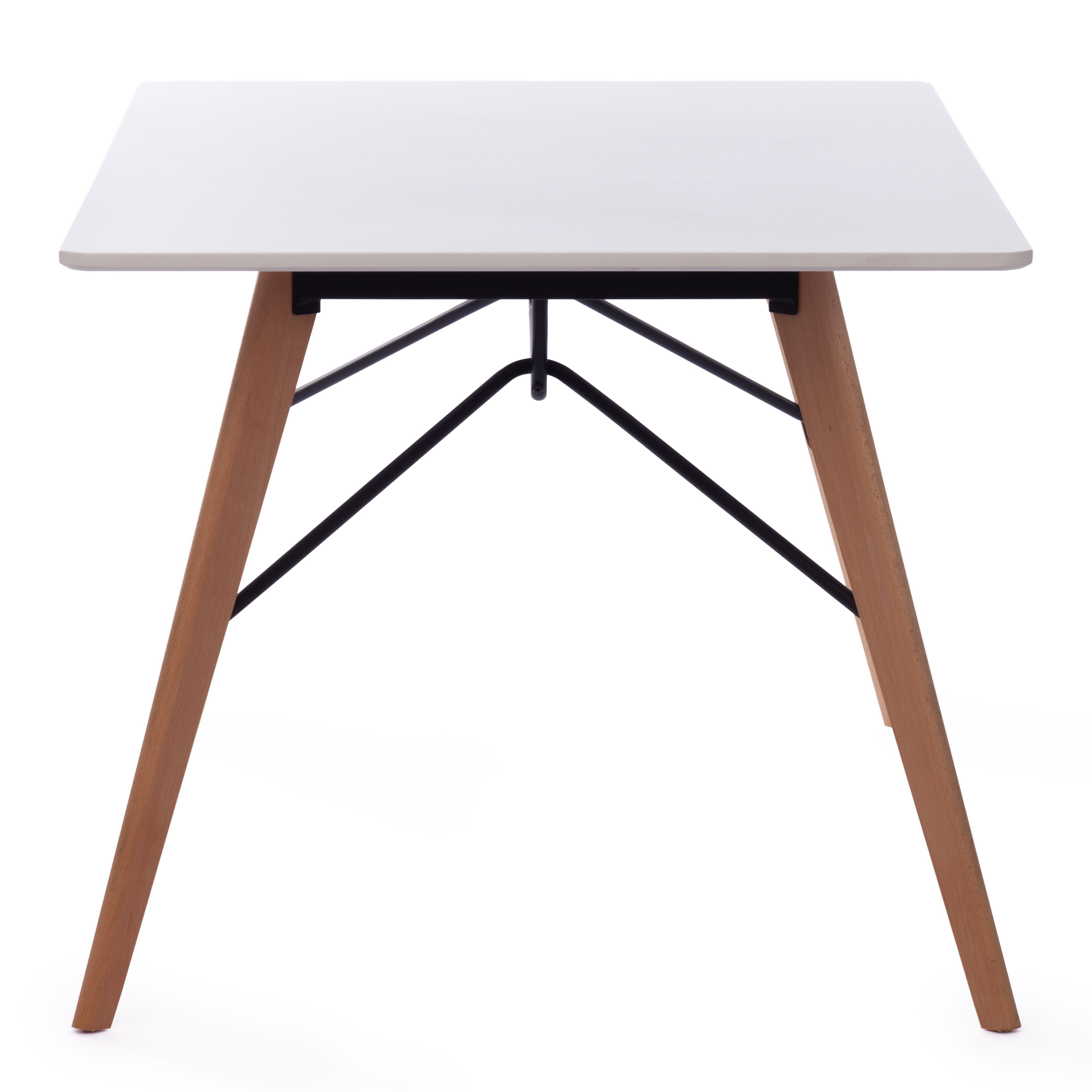 Стол Русто/Rusto (мод.289А) МДФ/металл, 160х90х75см, белый