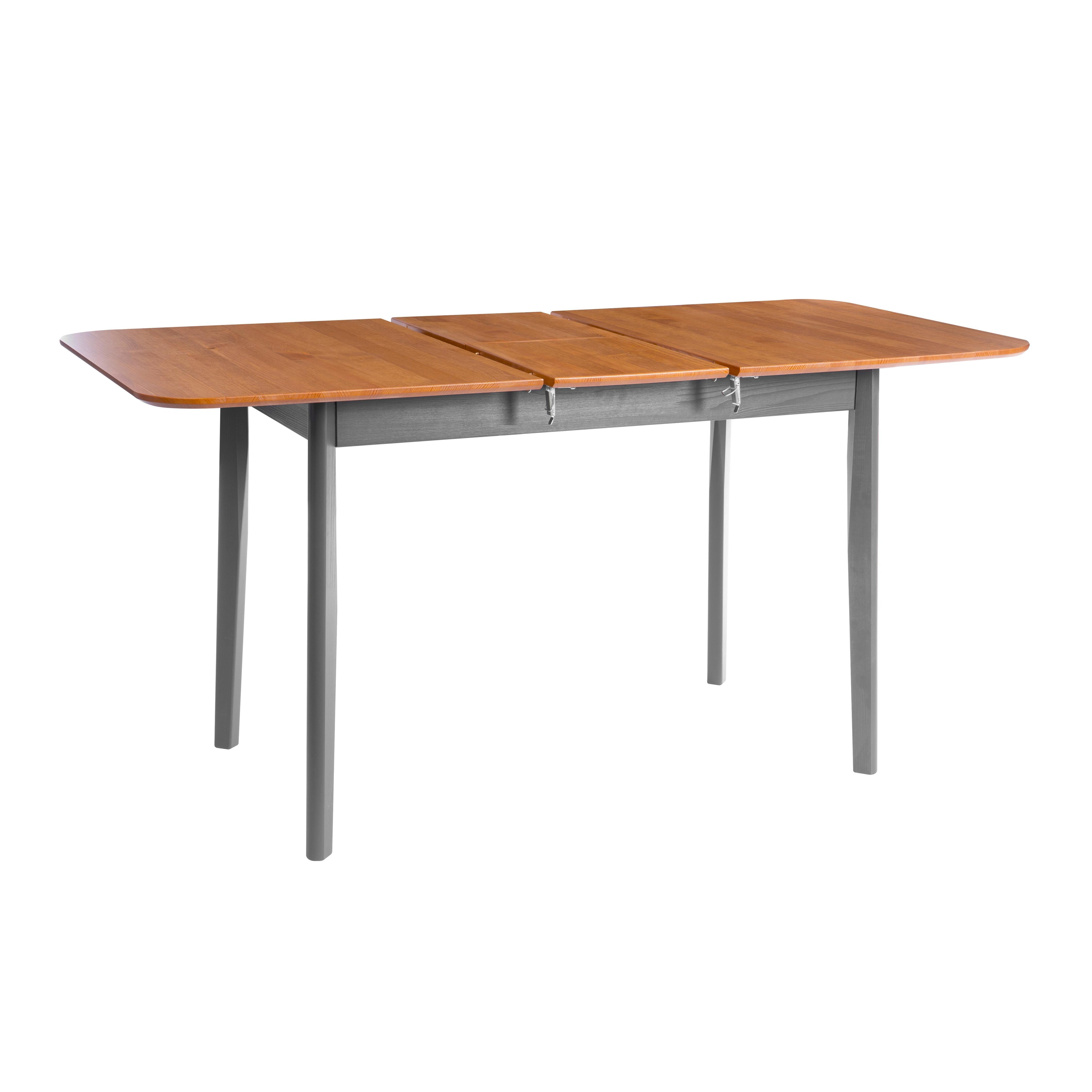 Стол раздвижной Соната Люкс/Sonata Lux, 120(150)х75х75см массив сосны, антик /графит, 120-150х75х75см