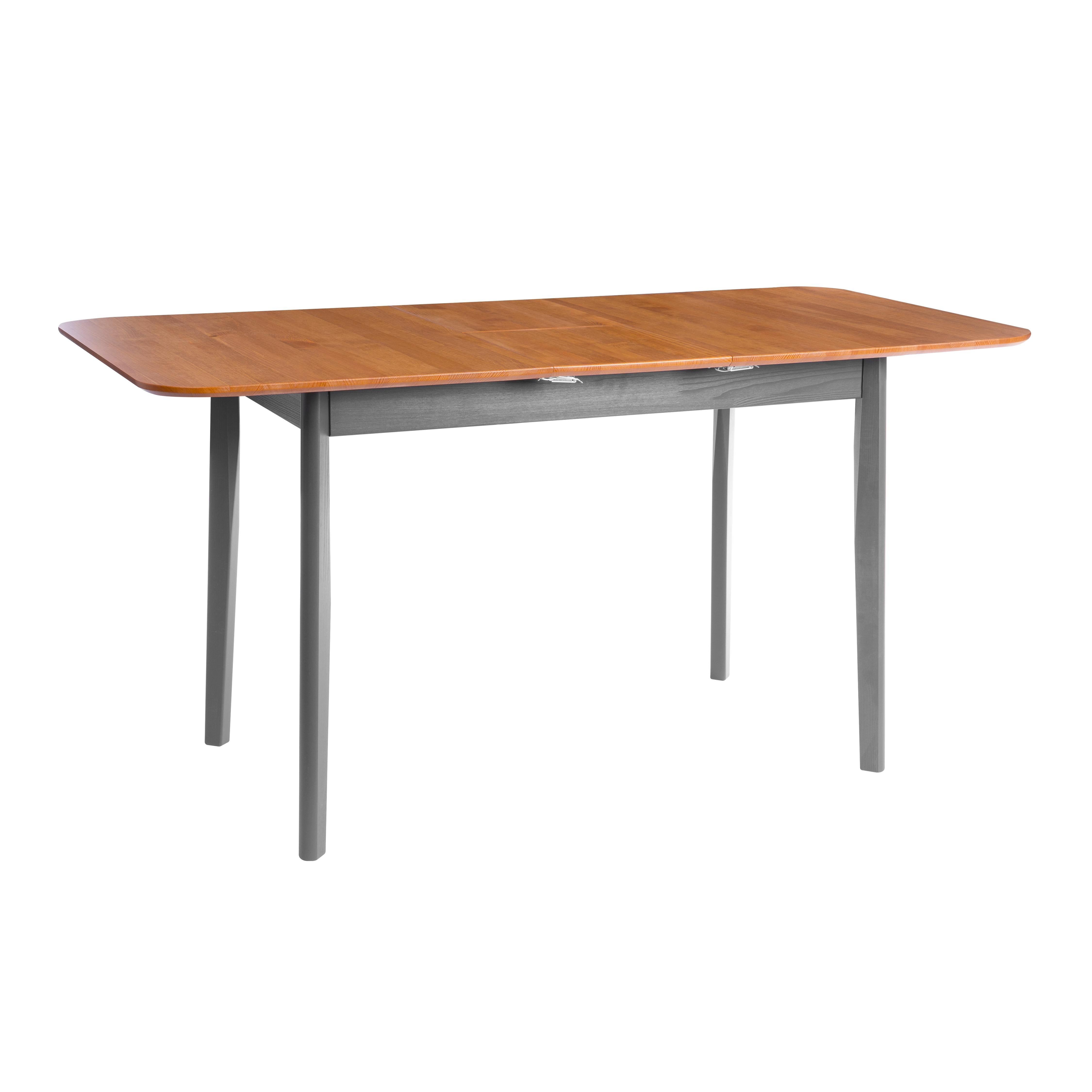 Стол раздвижной Соната Люкс/Sonata Lux, 120(150)х75х75см массив сосны, антик /графит, 120-150х75х75см
