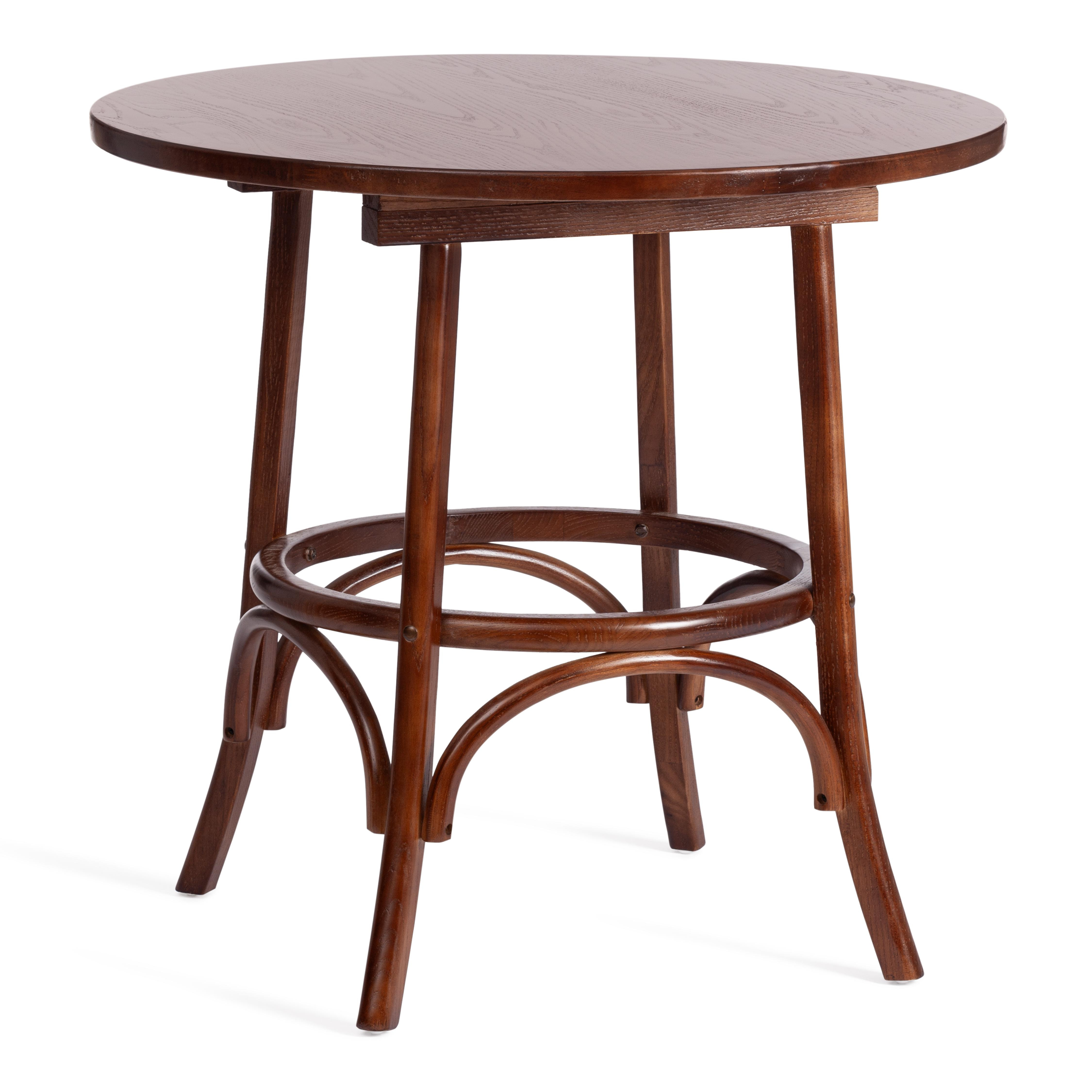 Стол Тонет/Thonet (мод.T9152) дерево вяз, 80х75см, темный орех №5