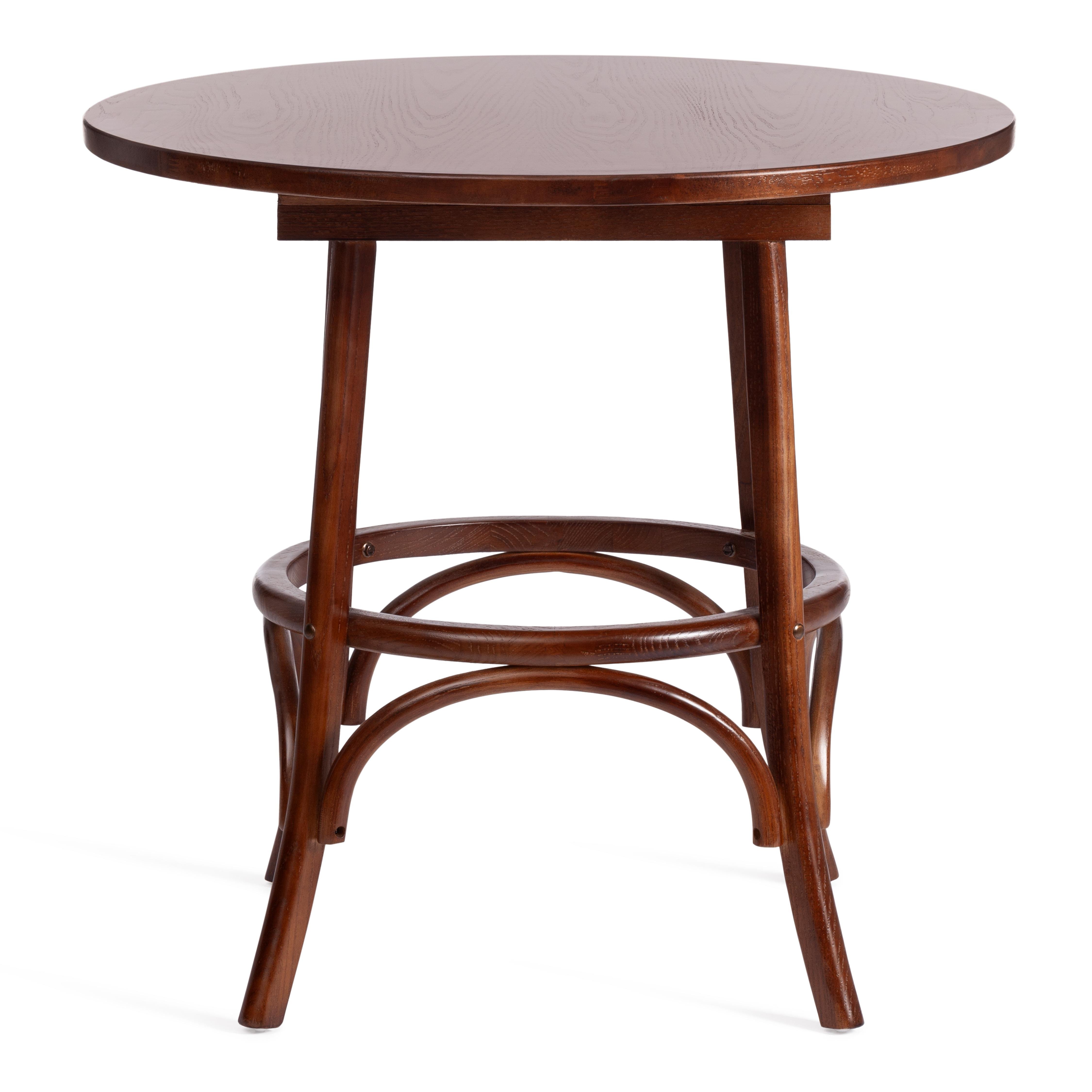 Стол Тонет/Thonet (мод.T9152) дерево вяз, 80х75см, темный орех №5