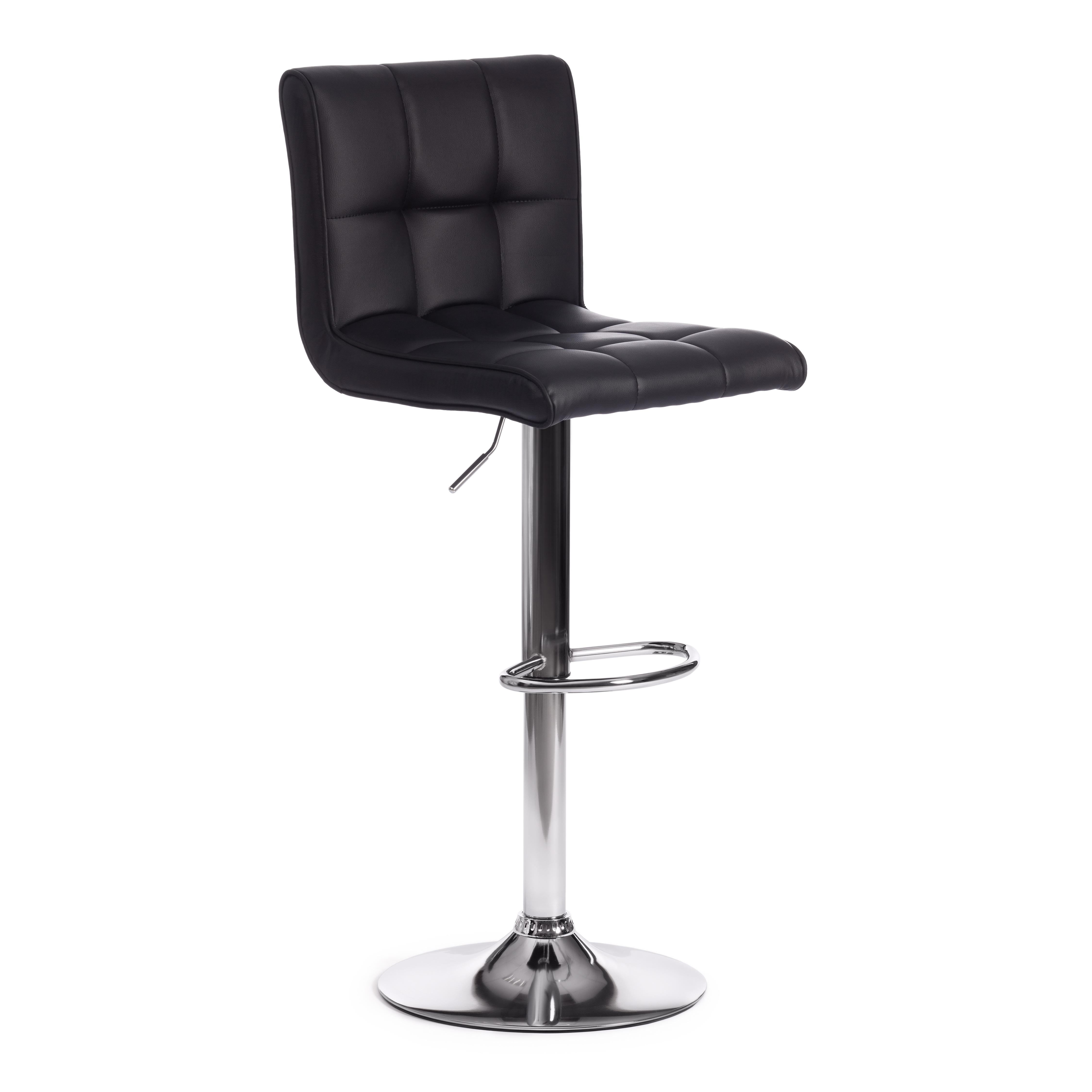 Стул барный Барбер/Barber (мод.KY711D) металл/экокожа, 43х50х92-103см, черный/хром
