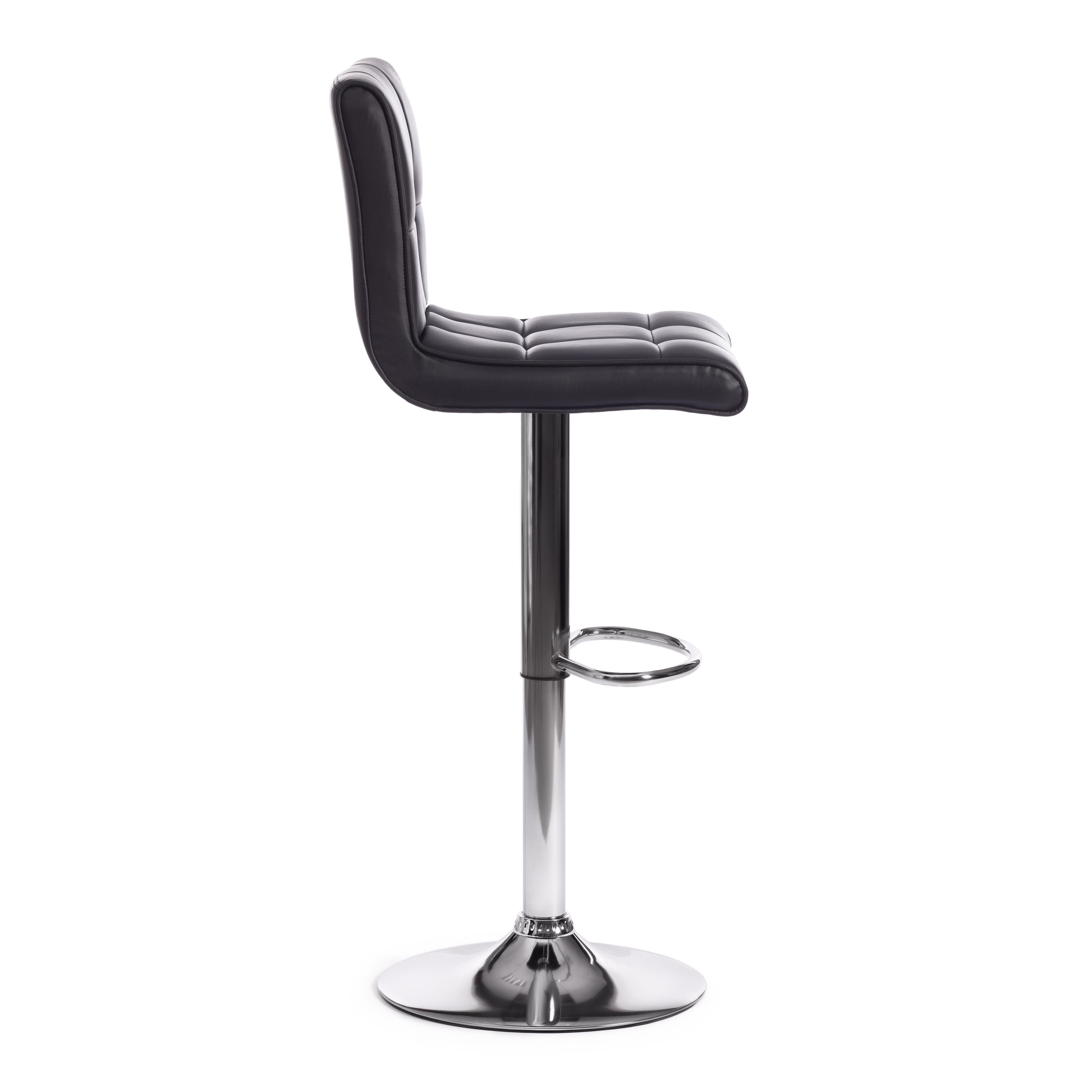 Стул барный Барбер/Barber (мод.KY711D) металл/экокожа, 43х50х92-103см, черный/хром