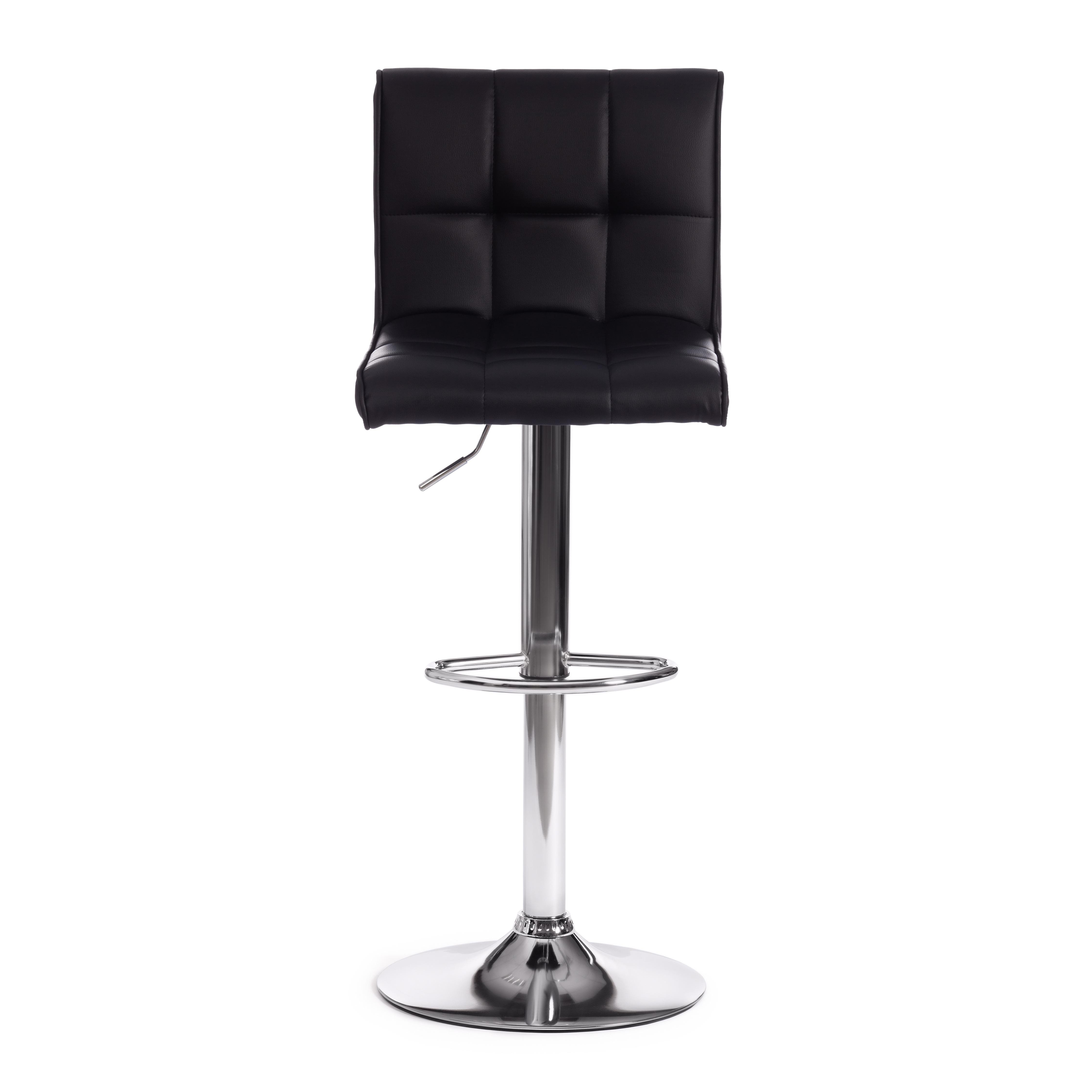 Стул барный Барбер/Barber (мод.KY711D) металл/экокожа, 43х50х92-103см, черный/хром