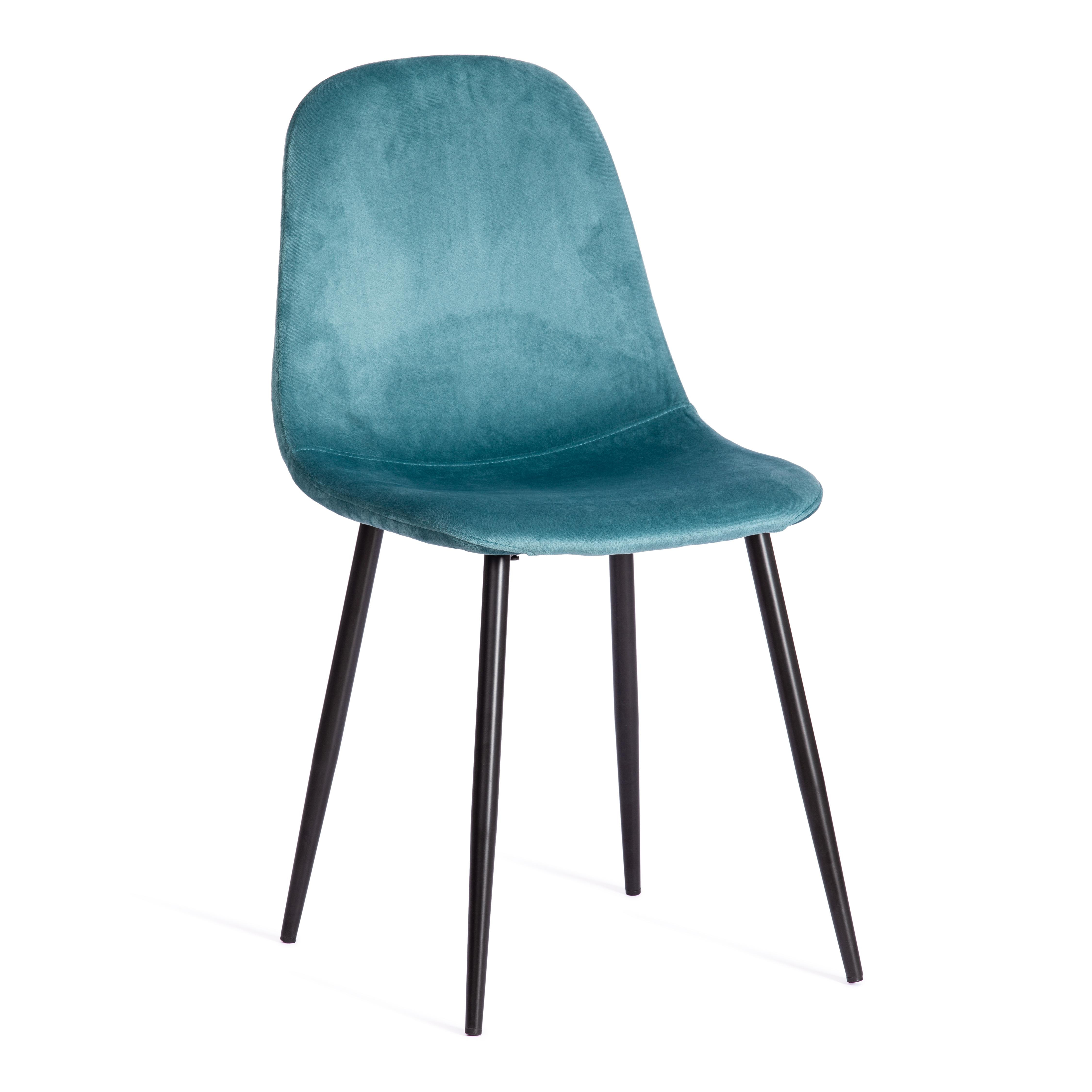 Стул Бриз/Breeze (мод.4724) велюр/металл, 44х53х87см, бирюзовый (HLR60)/черный