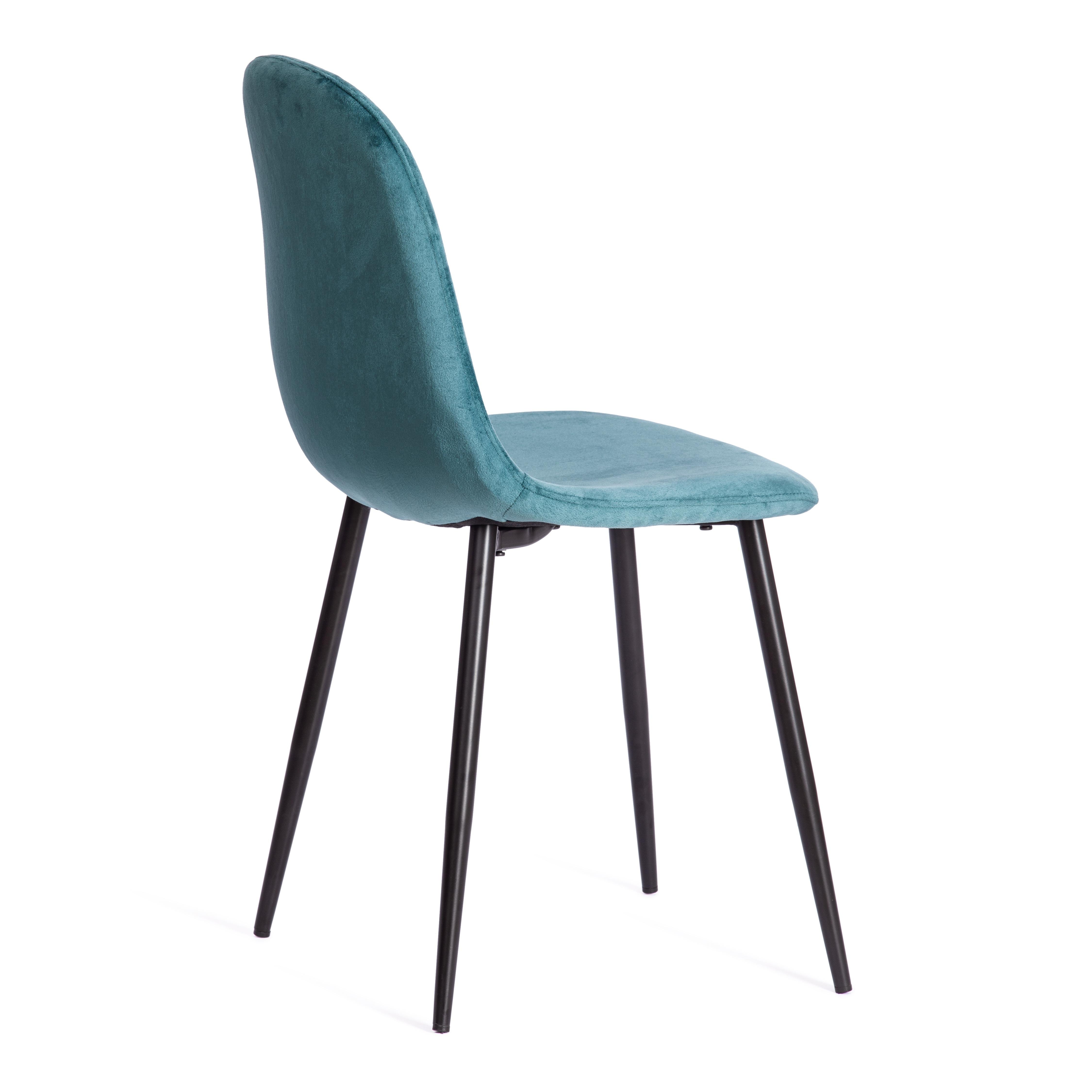 Стул Бриз/Breeze (мод.4724) велюр/металл, 44х53х87см, бирюзовый (HLR60)/черный