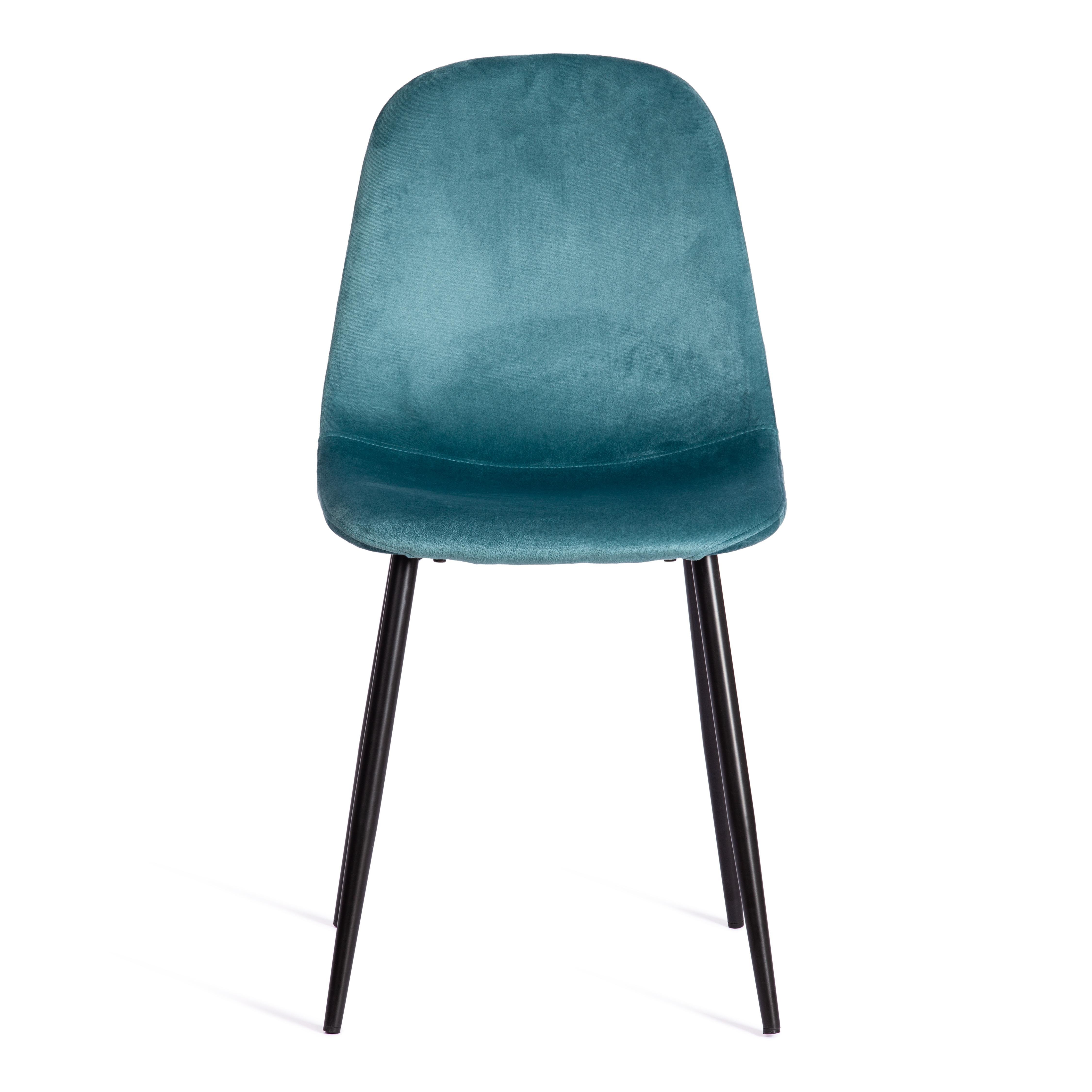 Стул Бриз/Breeze (мод.4724) велюр/металл, 44х53х87см, бирюзовый (HLR60)/черный