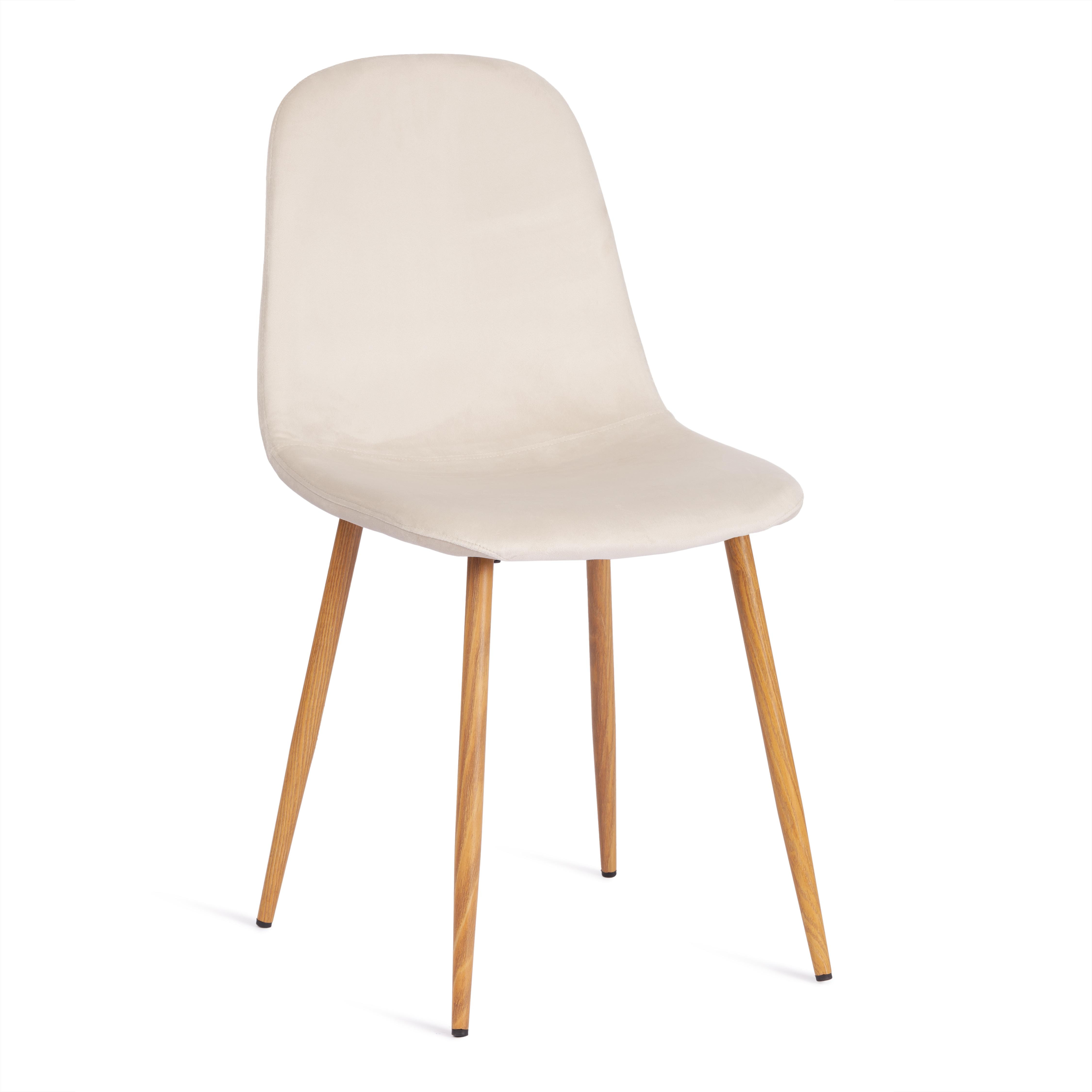 Стул Бриз/Breeze (мод.4724) велюр/металл, 44х53х87см, светло-бежевый (HLR1)/натуральный