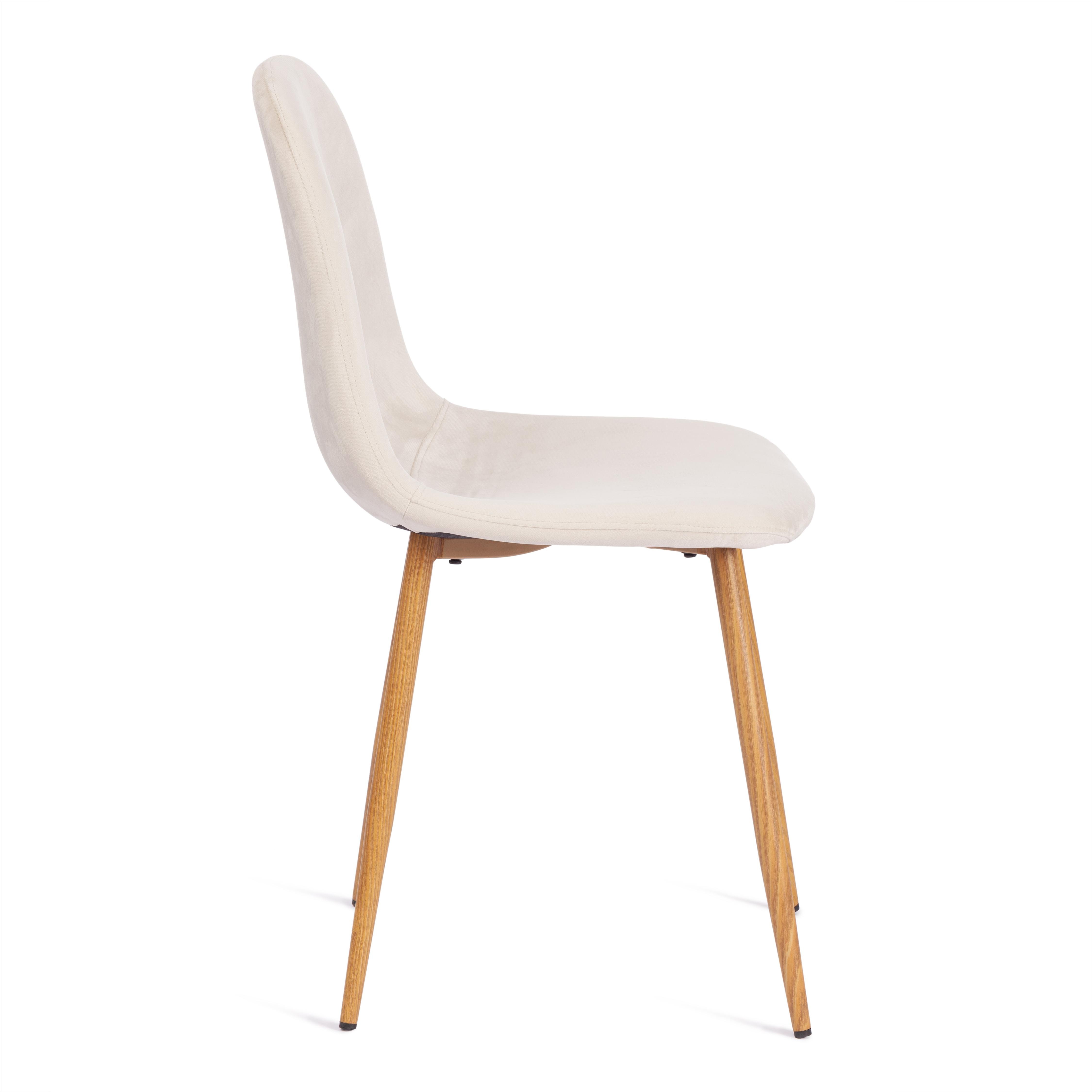 Стул Бриз/Breeze (мод.4724) велюр/металл, 44х53х87см, светло-бежевый (HLR1)/натуральный