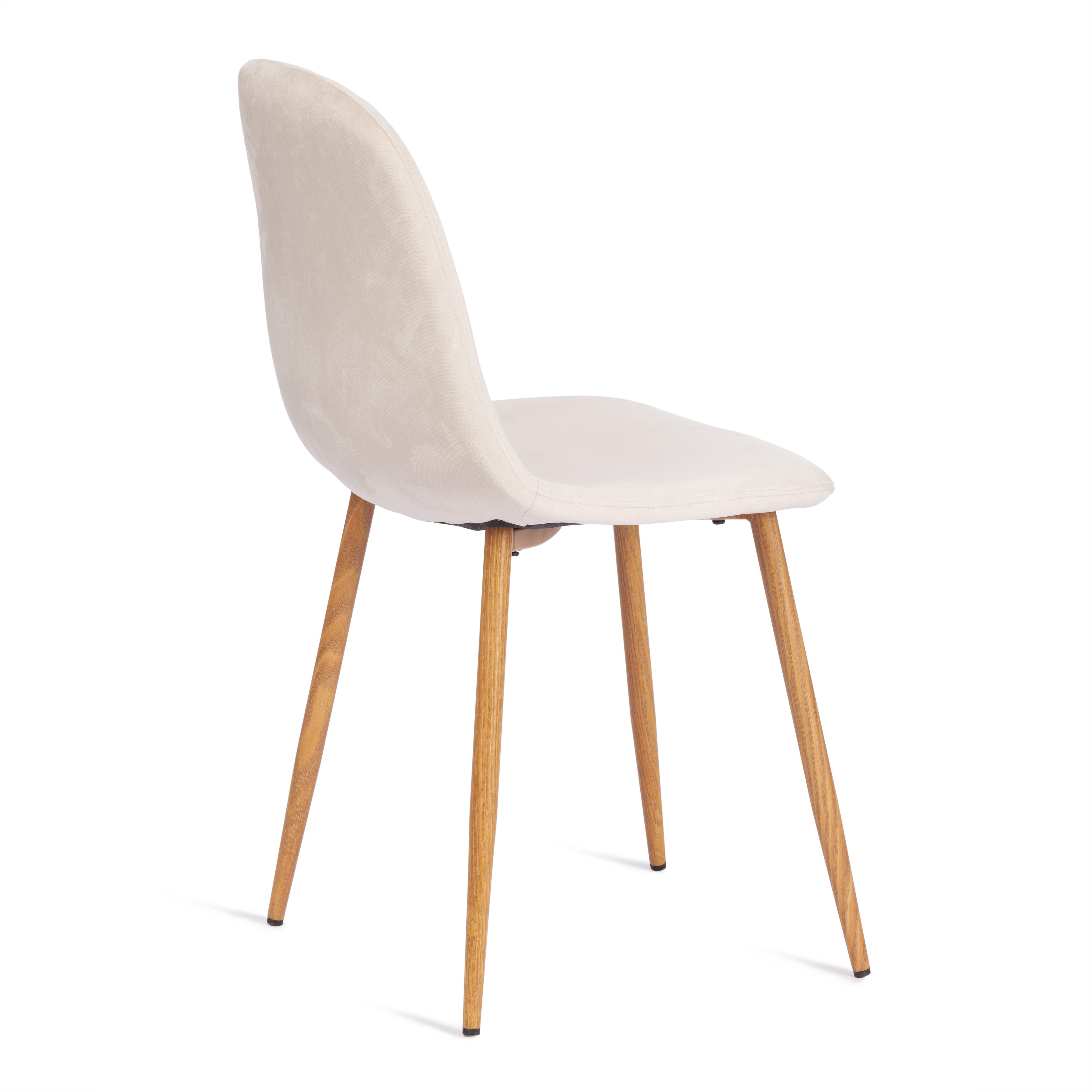 Стул Бриз/Breeze (мод.4724) велюр/металл, 44х53х87см, светло-бежевый (HLR1)/натуральный