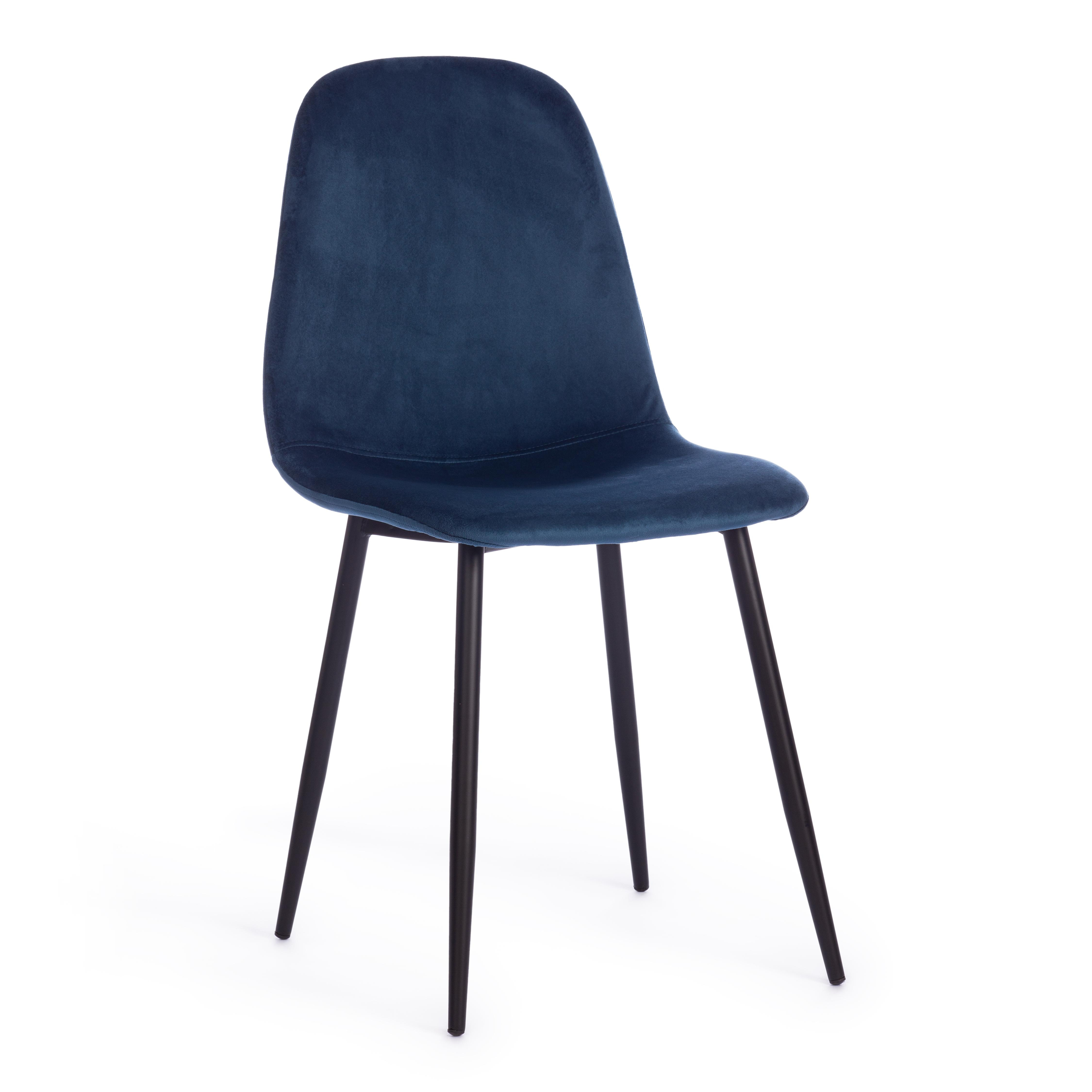 Стул Бриз/Breeze (мод.4724) велюр/металл, 44х53х87см, синий (HLR 63)/черный