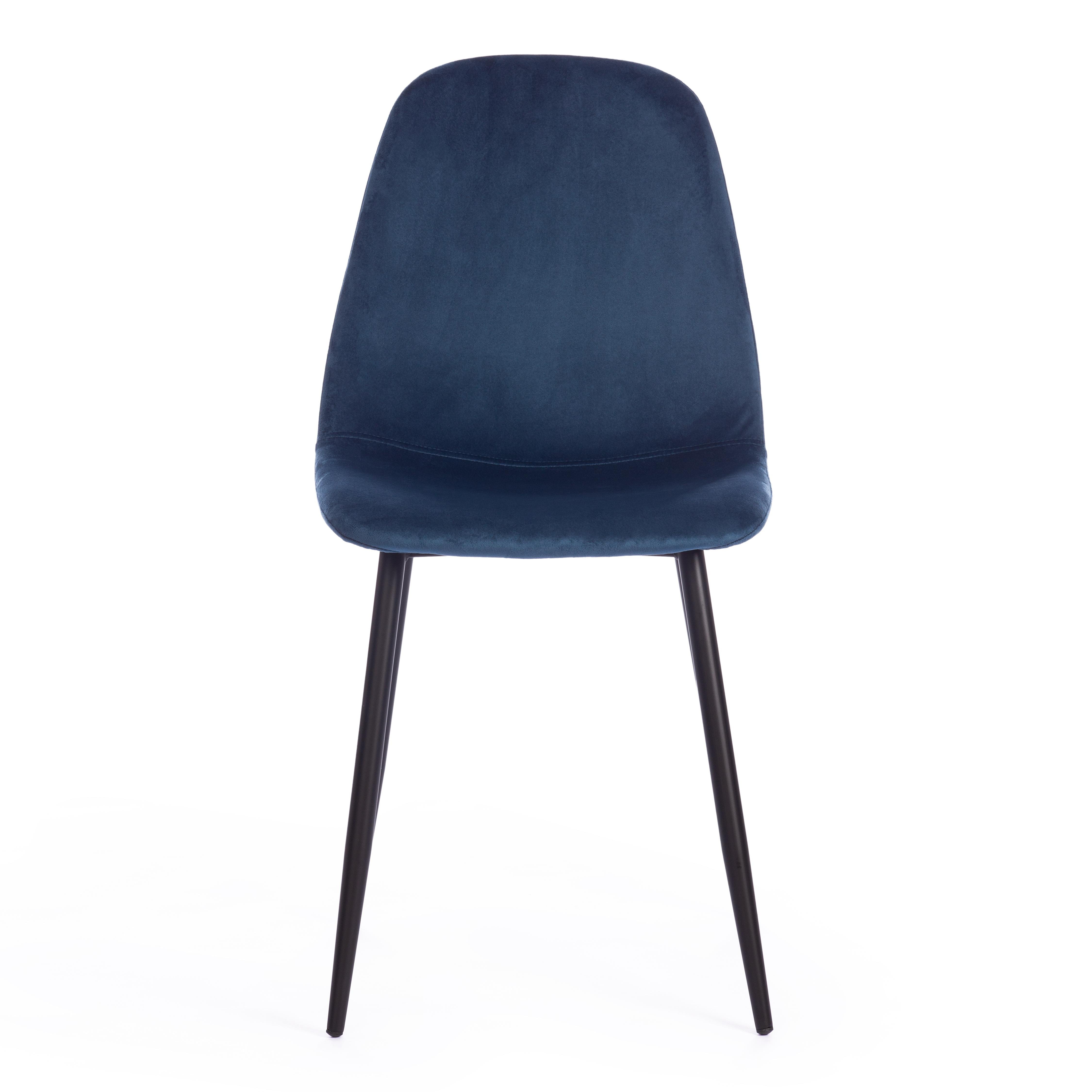 Стул Бриз/Breeze (мод.4724) велюр/металл, 44х53х87см, синий (HLR 63)/черный