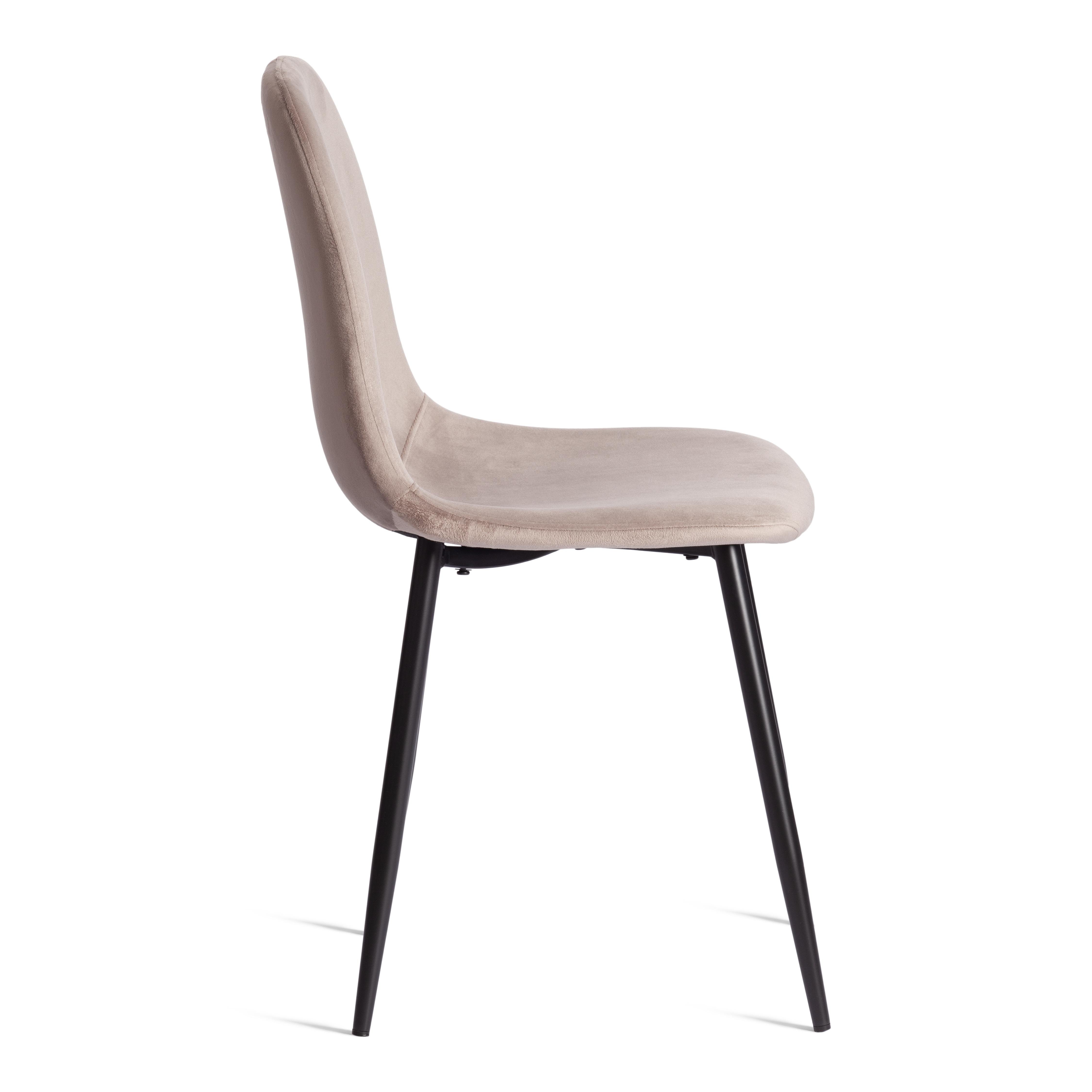 Стул Бриз/Breeze (мод.4724) велюр/металл, 44х53х87см, кофейный (HLR9)/черный