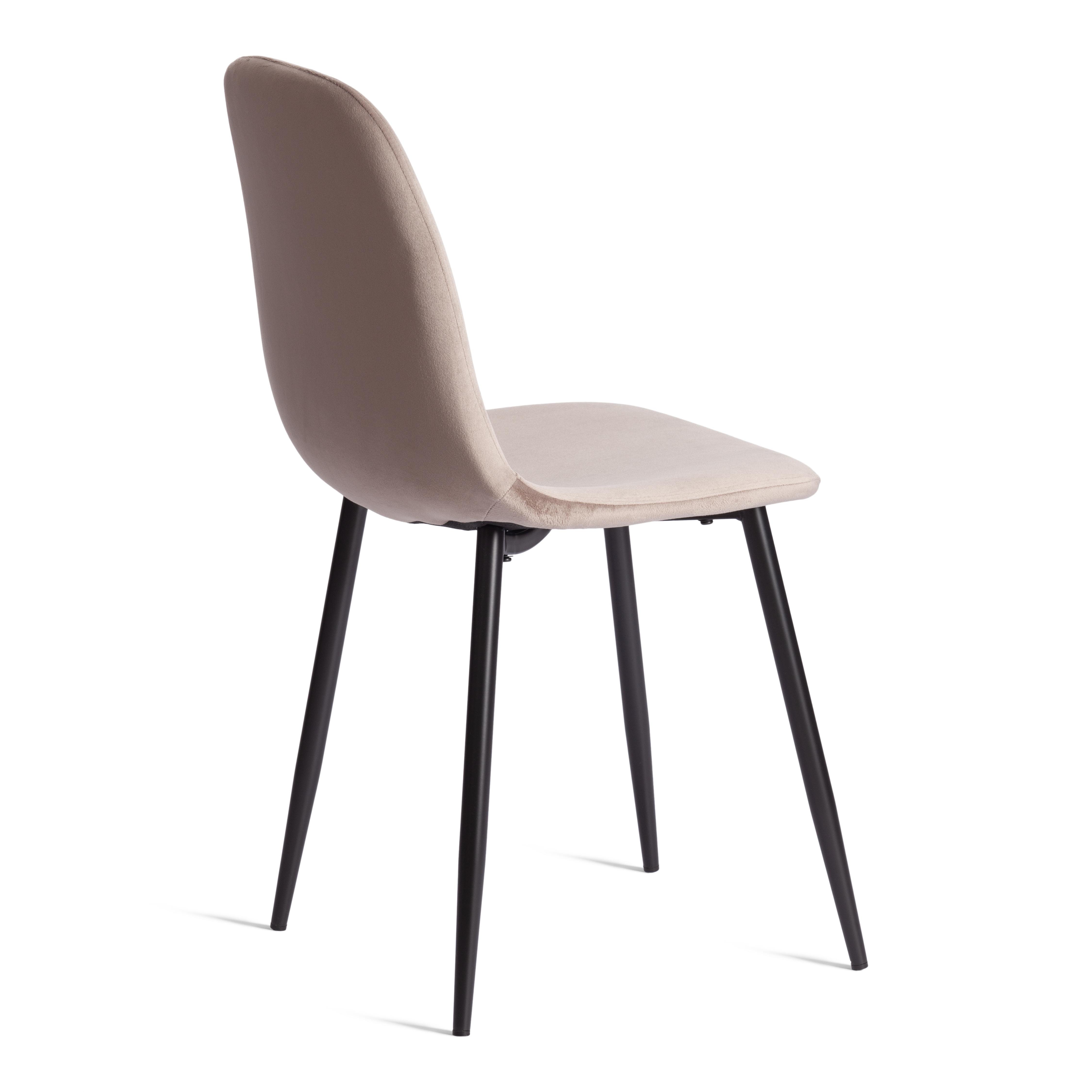 Стул Бриз/Breeze (мод.4724) велюр/металл, 44х53х87см, кофейный (HLR9)/черный