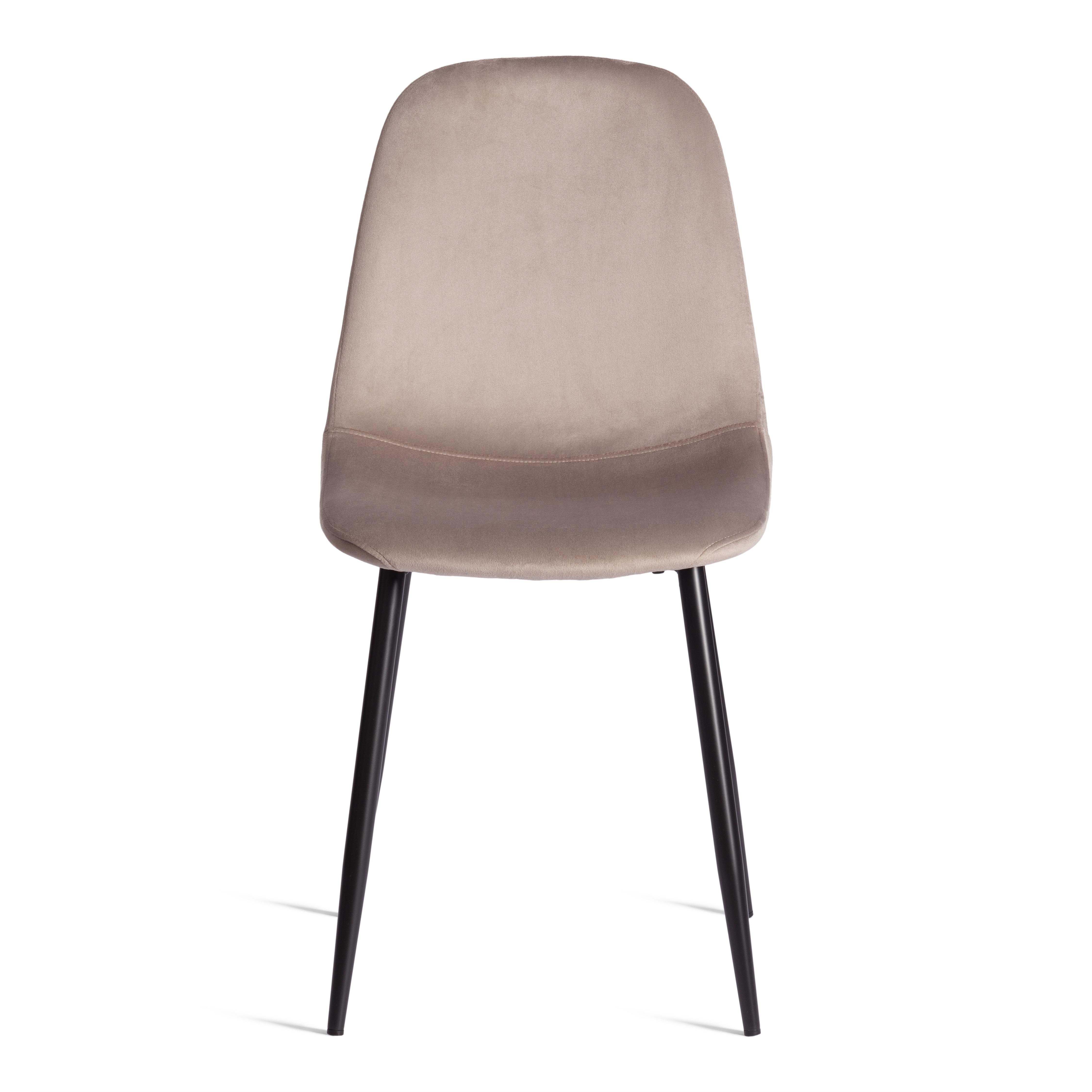 Стул Бриз/Breeze (мод.4724) велюр/металл, 44х53х87см, кофейный (HLR9)/черный