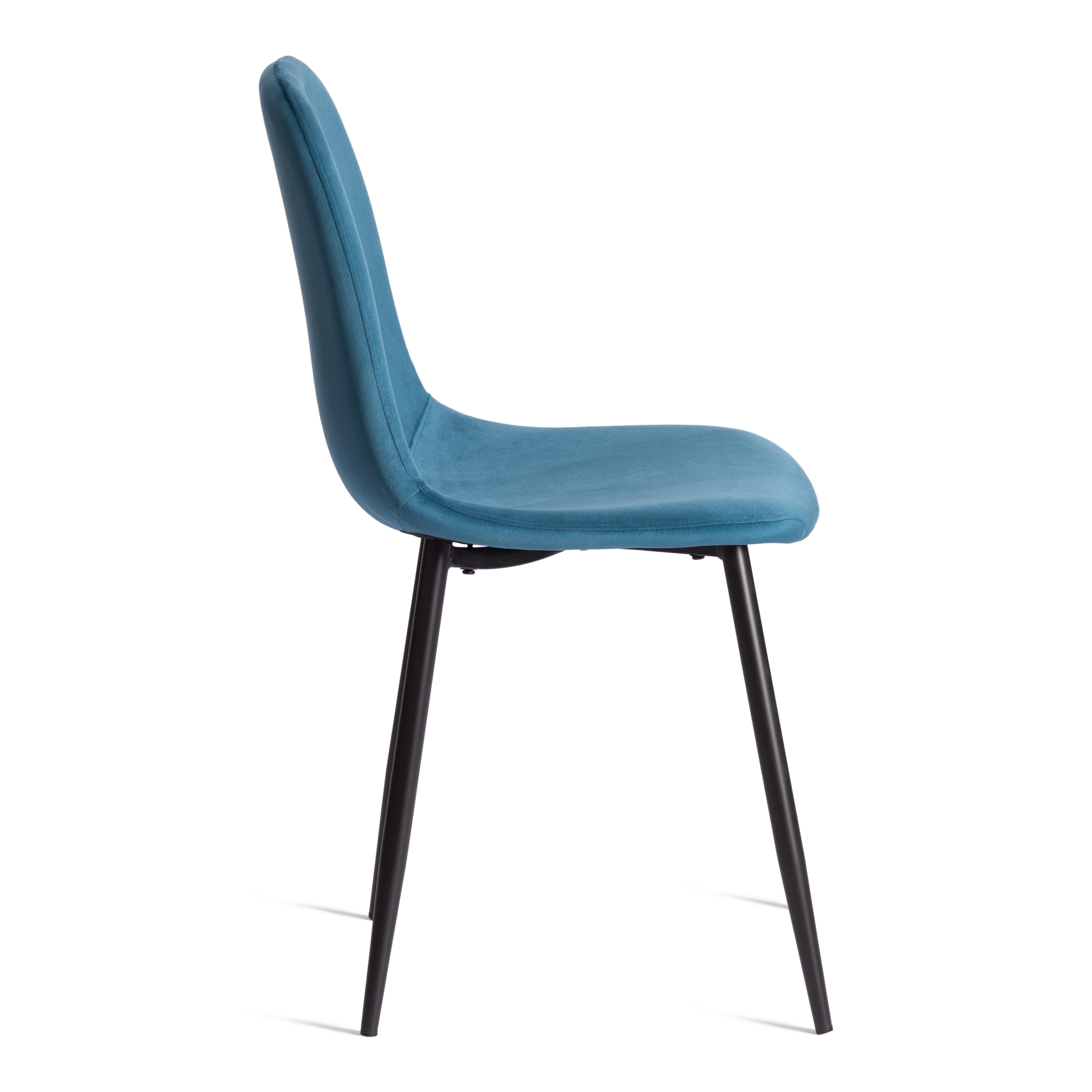 Стул Бриз/Breeze (мод.4724) велюр/металл, 44х53х87см, темно-бирюзовый (HLR62)/черный