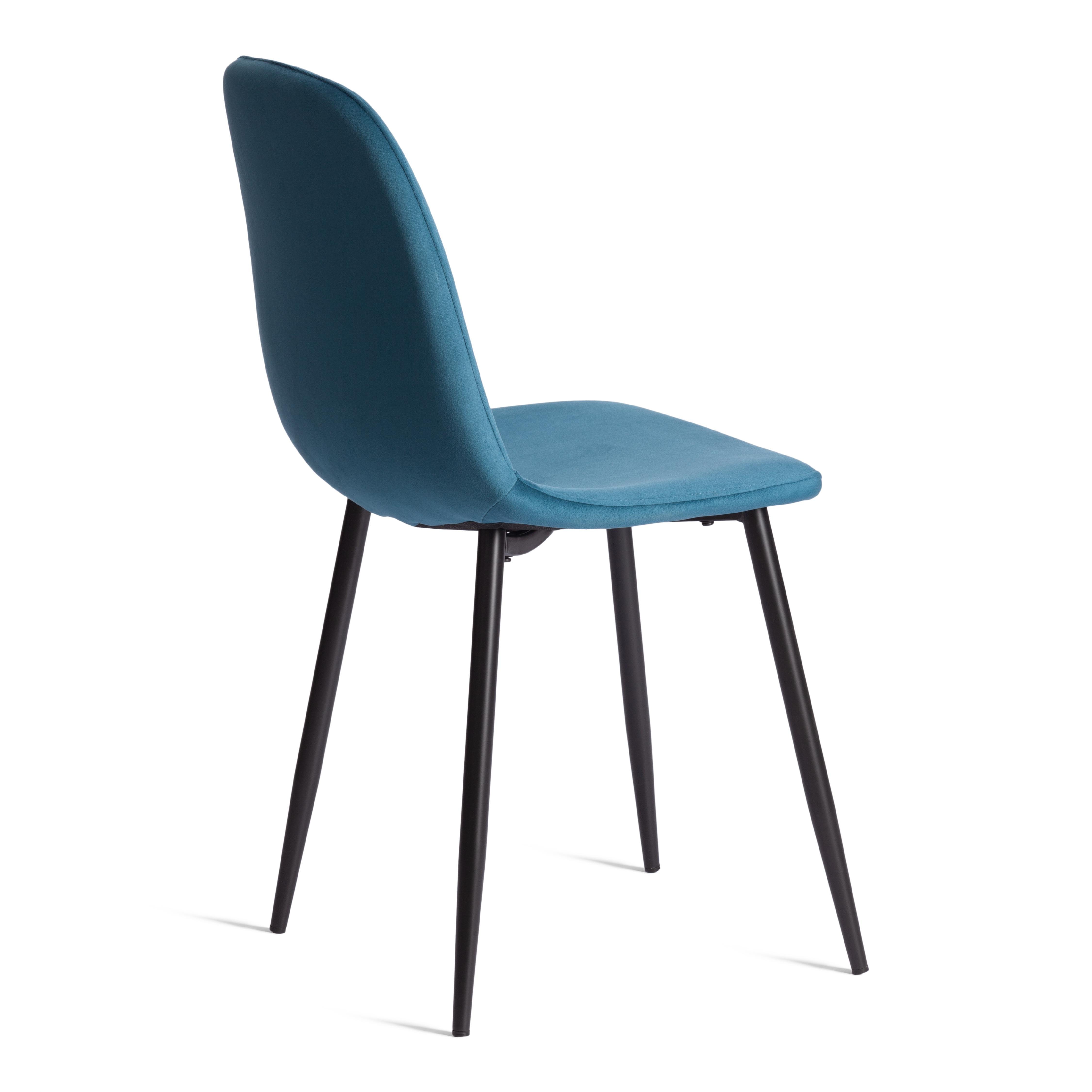 Стул Бриз/Breeze (мод.4724) велюр/металл, 44х53х87см, темно-бирюзовый (HLR62)/черный