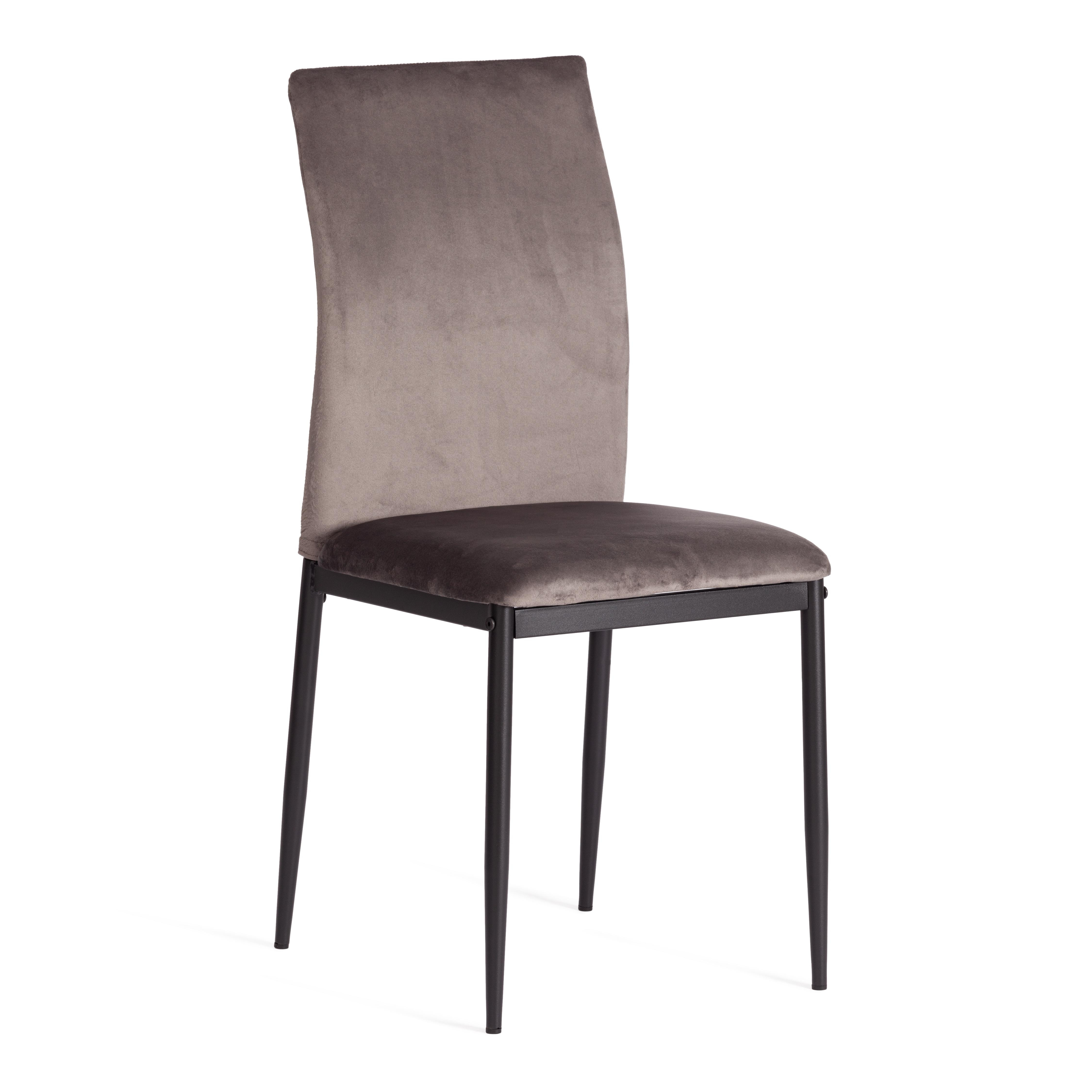 Стул Капри/Capri (мод.39) металл, вельвет, 49.5х41х93,5см, темно-серый HLR24/черный