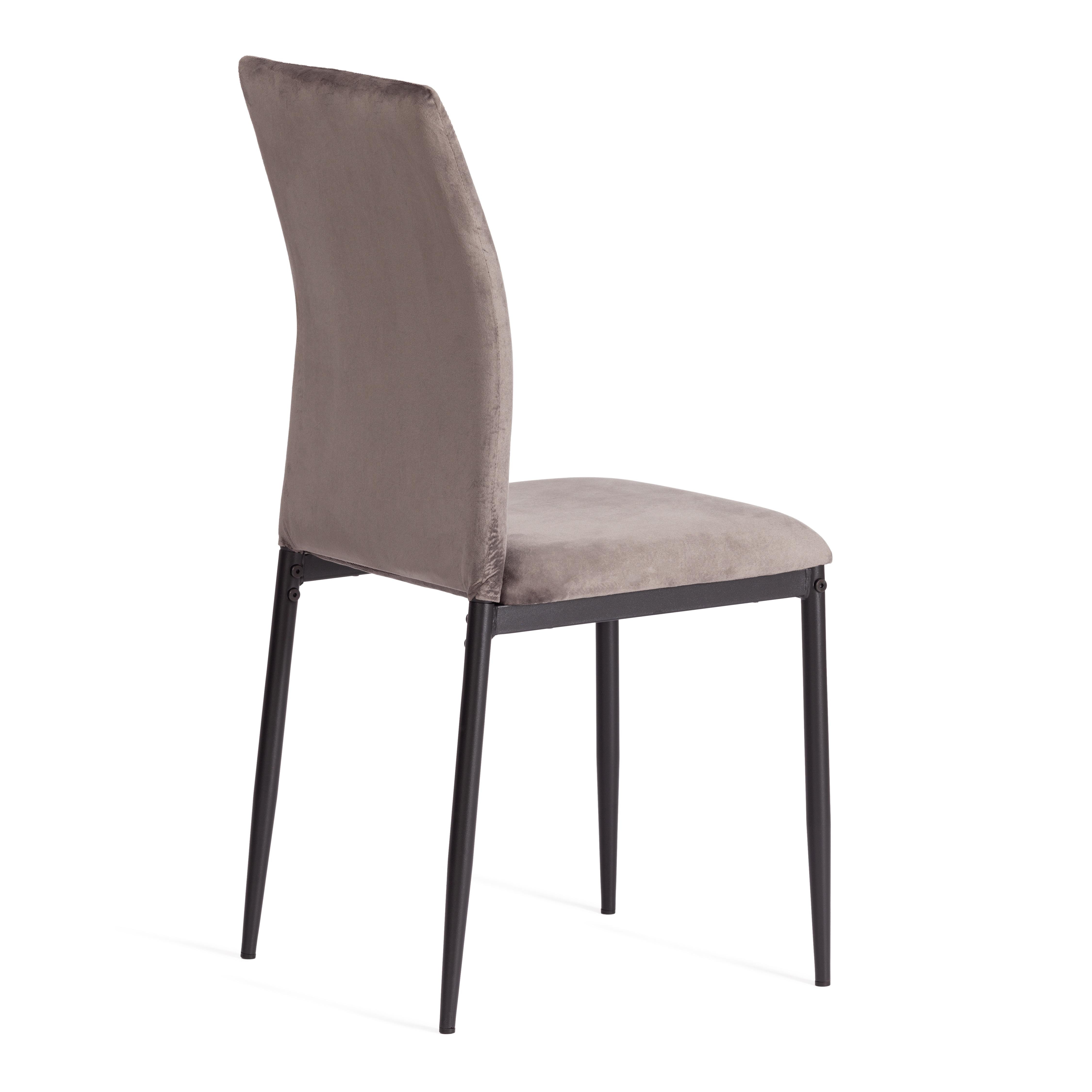 Стул Капри/Capri (мод.39) металл, вельвет, 49.5х41х93,5см, темно-серый HLR24/черный